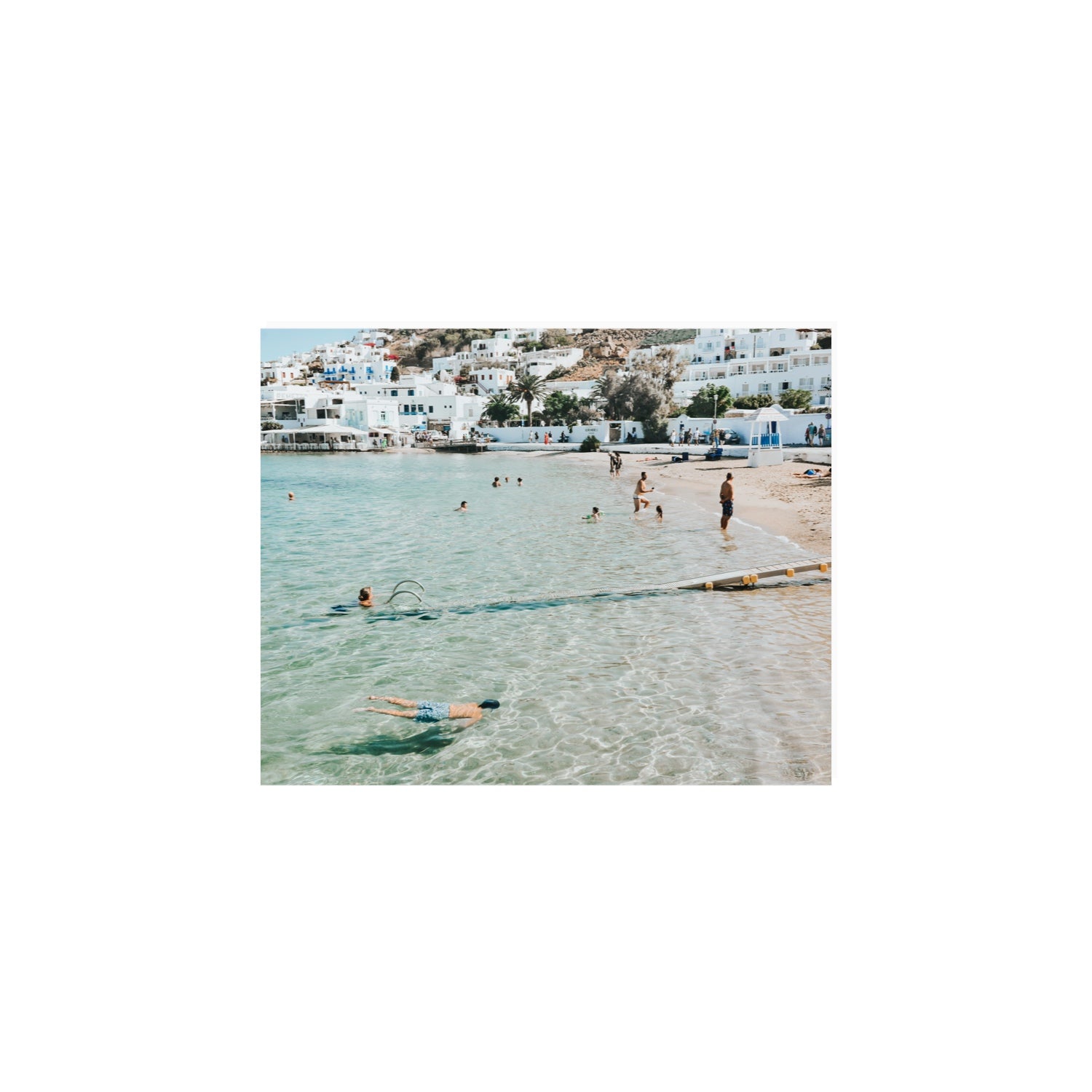 Bathe Yourself In Beauty Mykonos Greek island wall art 8 x 10 in unframed fine art print