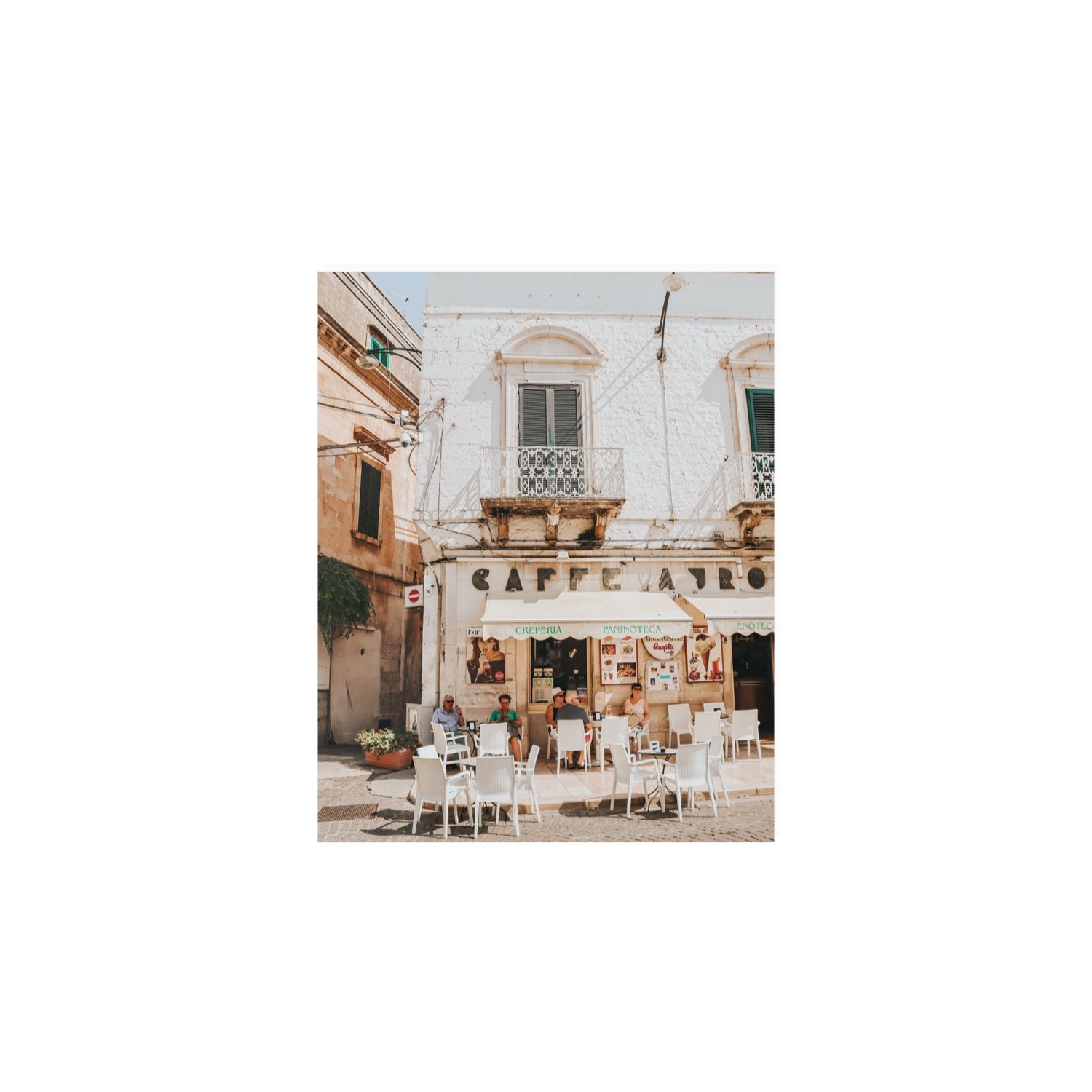 Cafe Ostuni Puglia Café Ostuni Italian wall art 8 x 10 in unframed fine art print