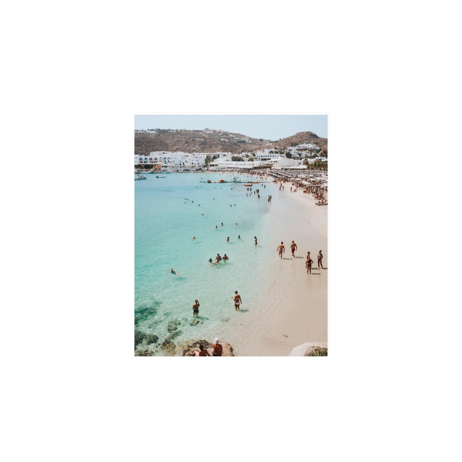 Breathe In The Salty Air Mykonos Greek island wall art 8 x 10 in unframed fine art print