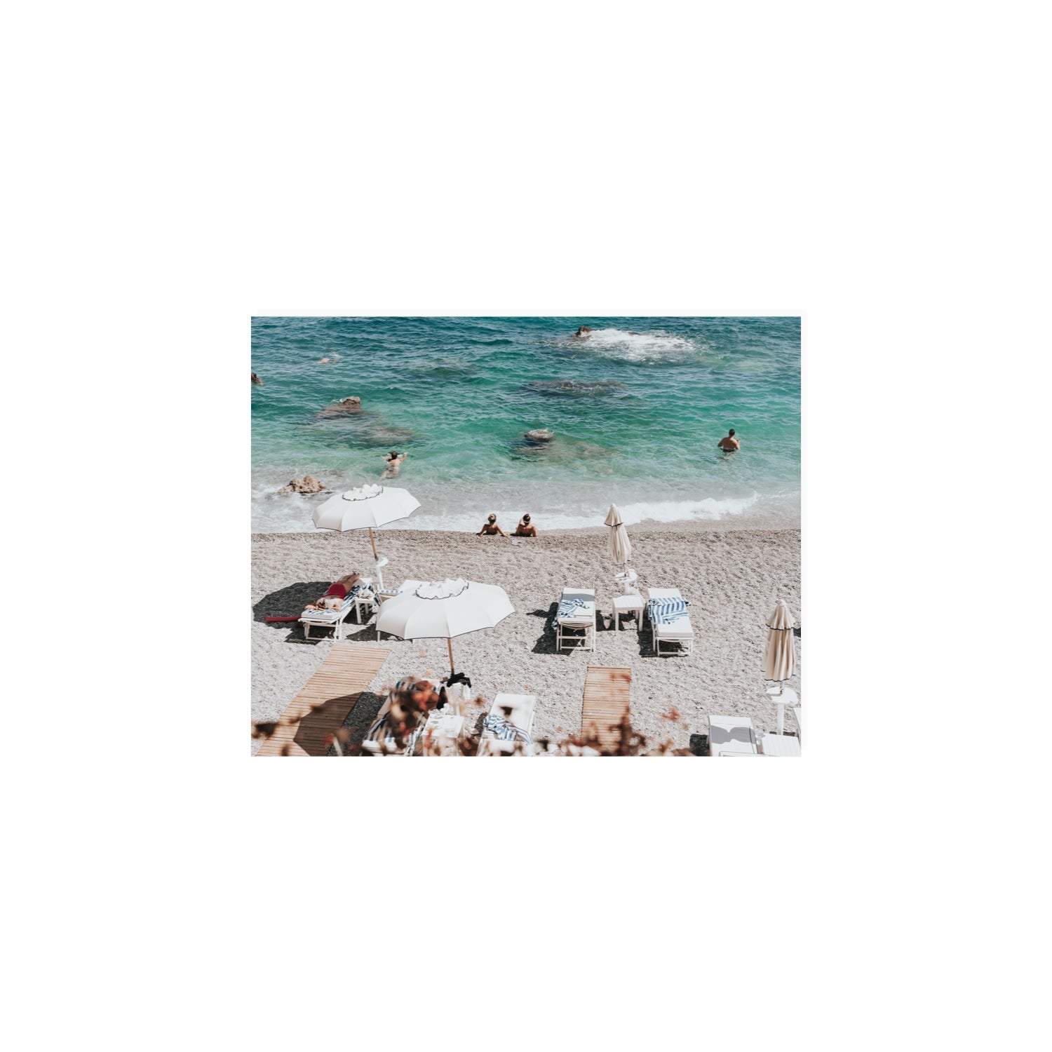 Amicizia Amalfi Italian beach wall art 8 x 10 in unframed fine art print
