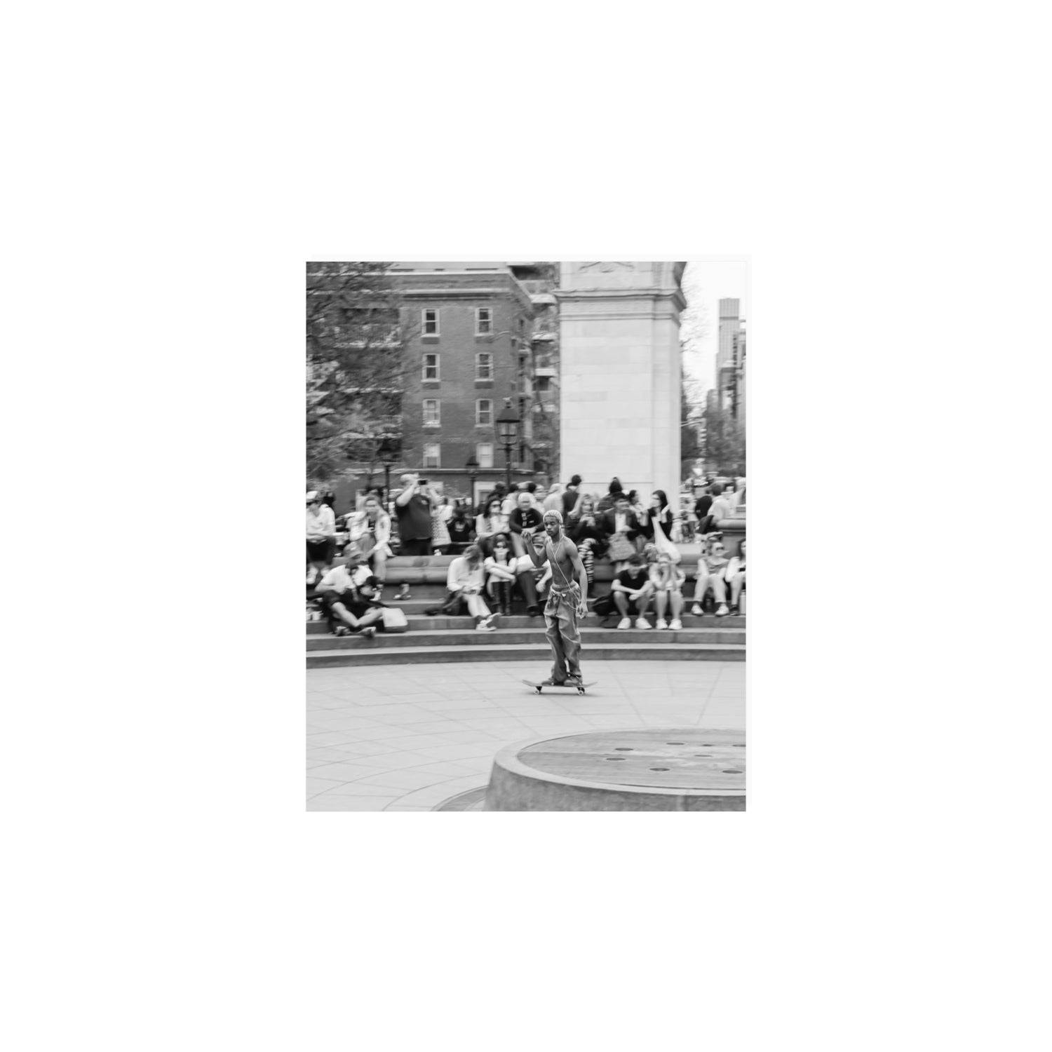 Parkside Pirouettes New York NYC Black & White wall art 8 x 10 in unframed fine art print