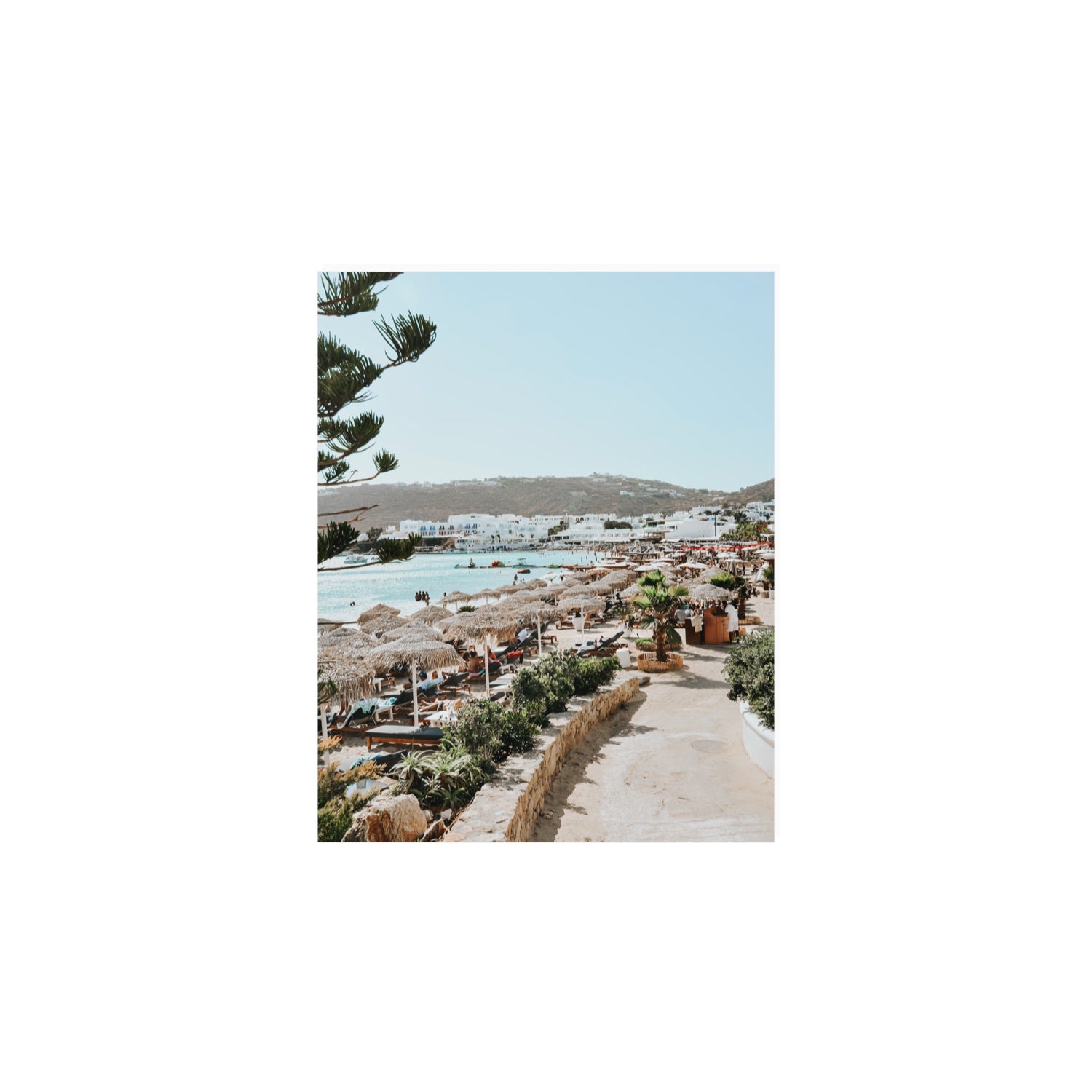 All Roads Lead To The Beach Mykonos Greek island wall art 8 x 10 in unframed fine art print