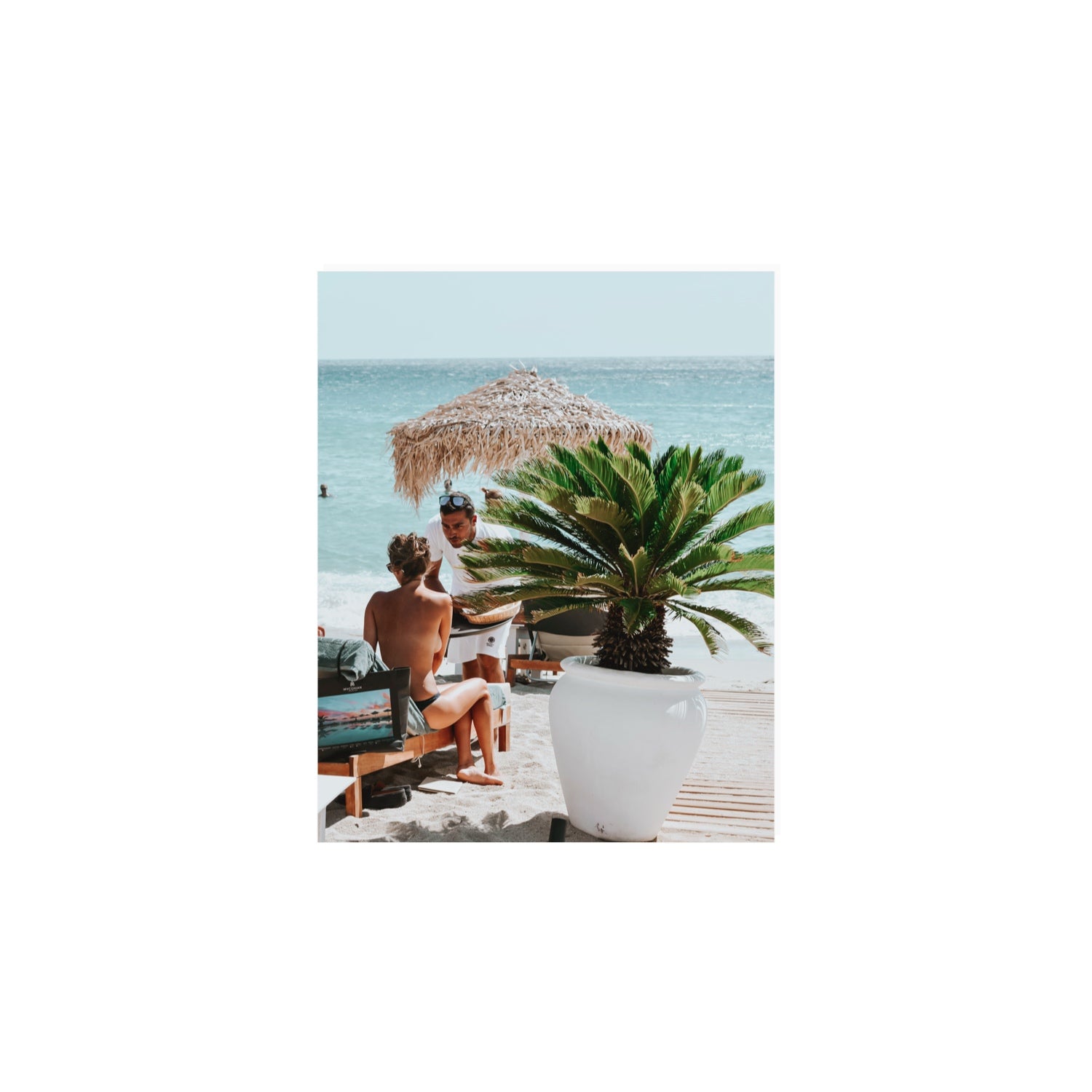 At Your Service Mykonos Greek island wall art 8 x 10 in unframed fine art print
