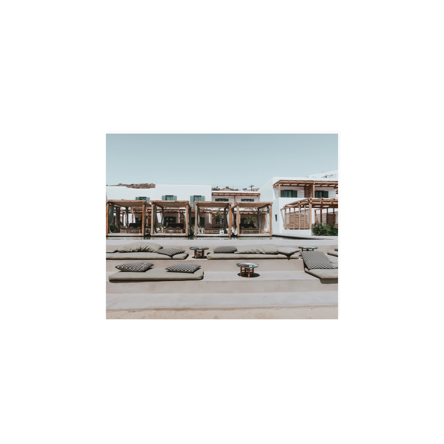 Platis Gialos fine art print, Mykonos, Greece, 8 x 10 in, Unframed, Fine Art Print