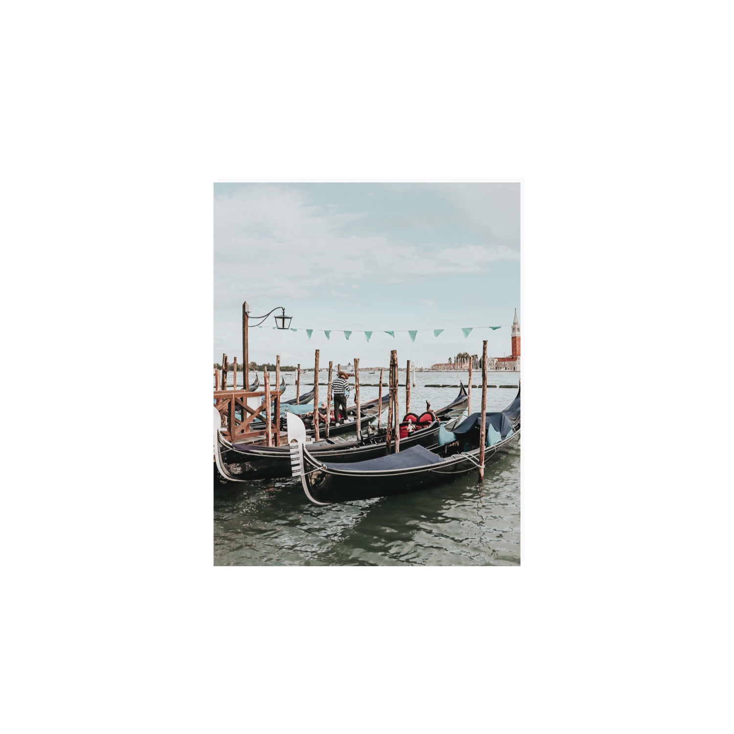 The Gondolier Venice Gondola Italian wall art 8 x 10 in unframed fine art print