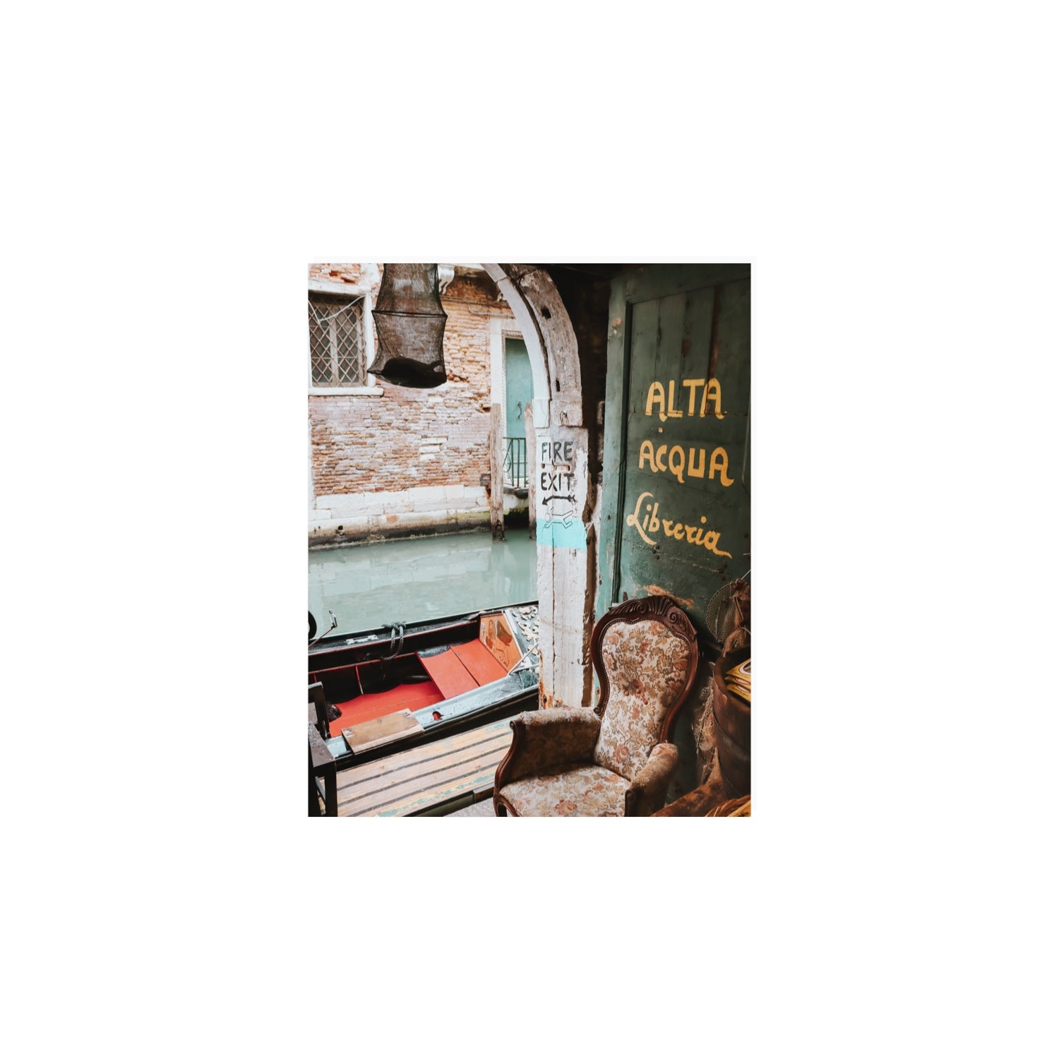 Alta Acqua Venice Bookstore wall art 8 x 10 in unframed fine art print