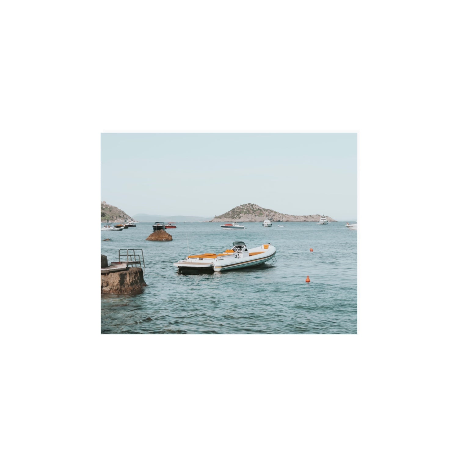 The Azure Sea Tuscany coastal Italian wall art 11 x 14 in unframed fine art print