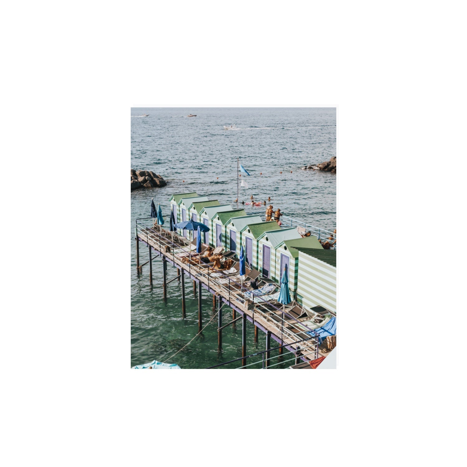Cabine da Spiaggia fine art print, Sorrento, Italy, 11 x 14 in, Unframed, Fine Art Print