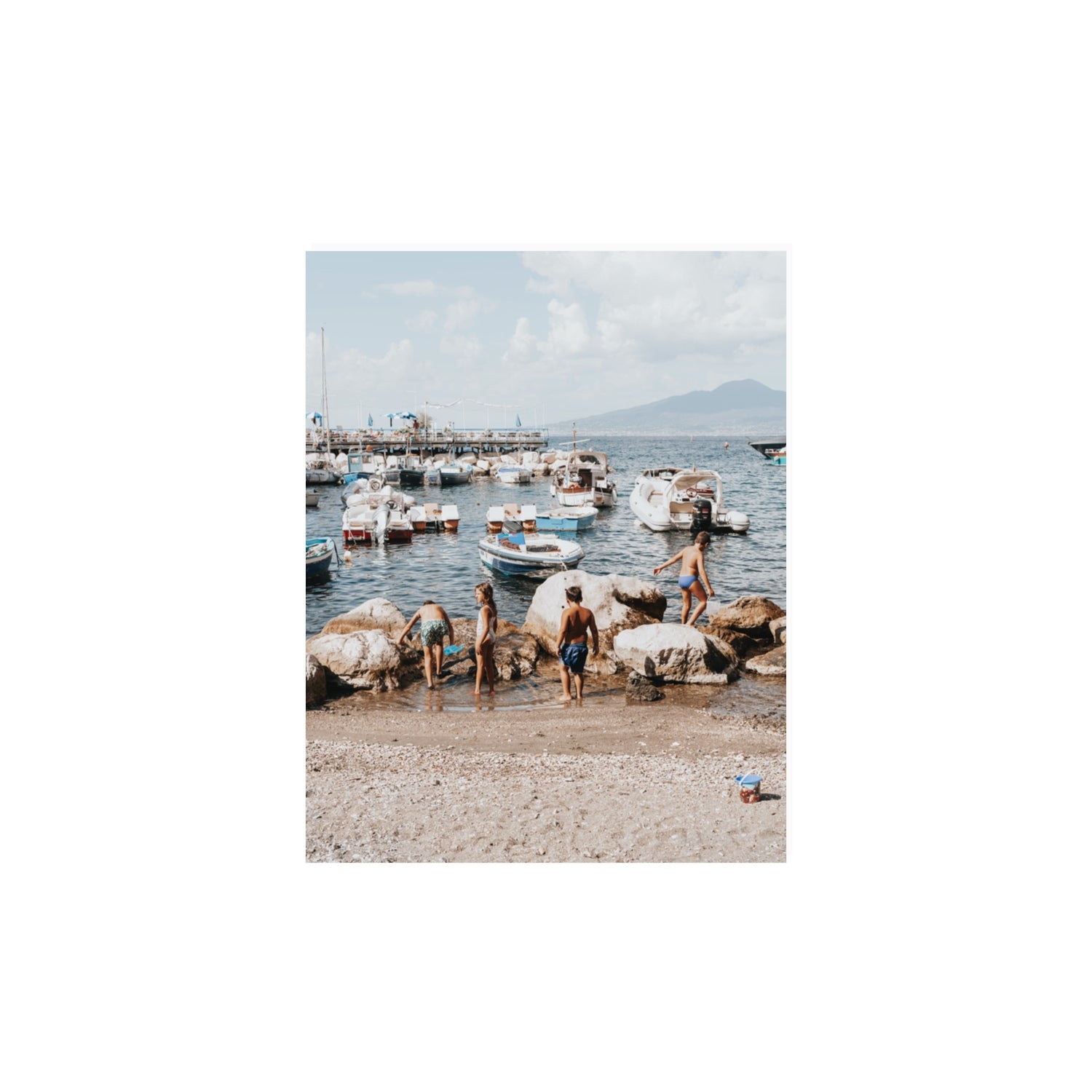 Searching For Treasures Sorrento coastal wall art 11 x 14 in unframed fine art print