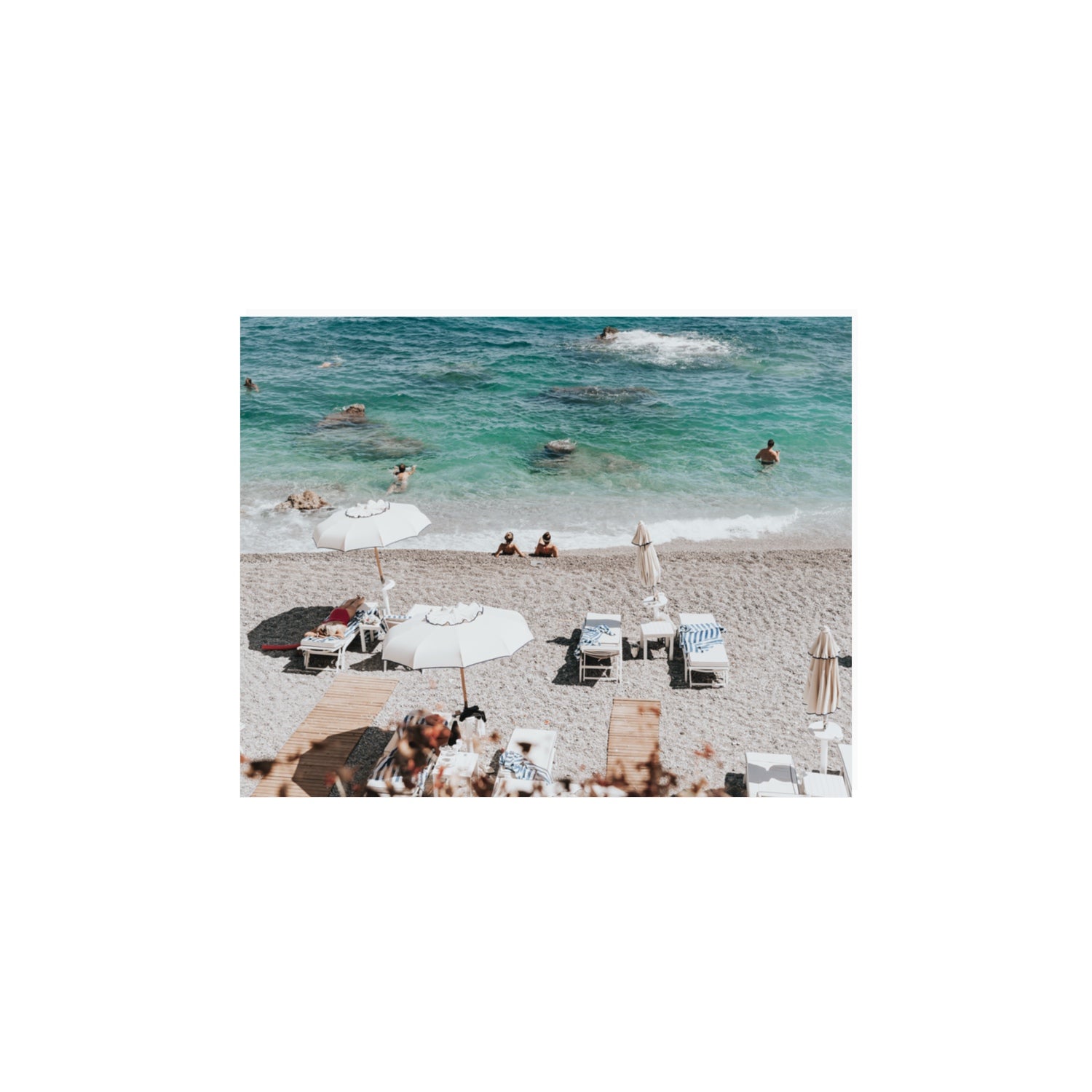 Amicizia Amalfi Italian beach wall art 11 x 14 in unframed fine art print