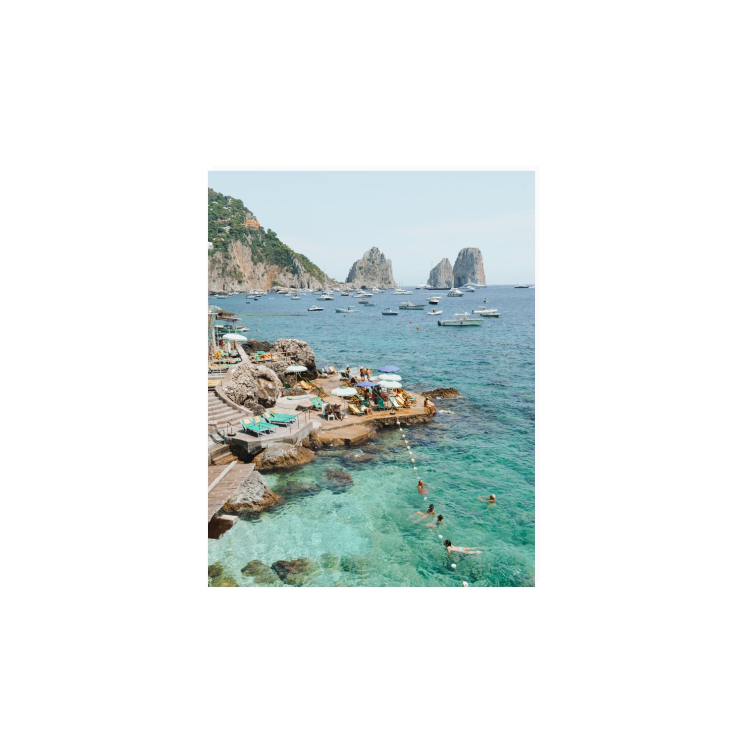 Summertime Blues Capri Mediterranean wall art 11 x 14 in unframed fine art print