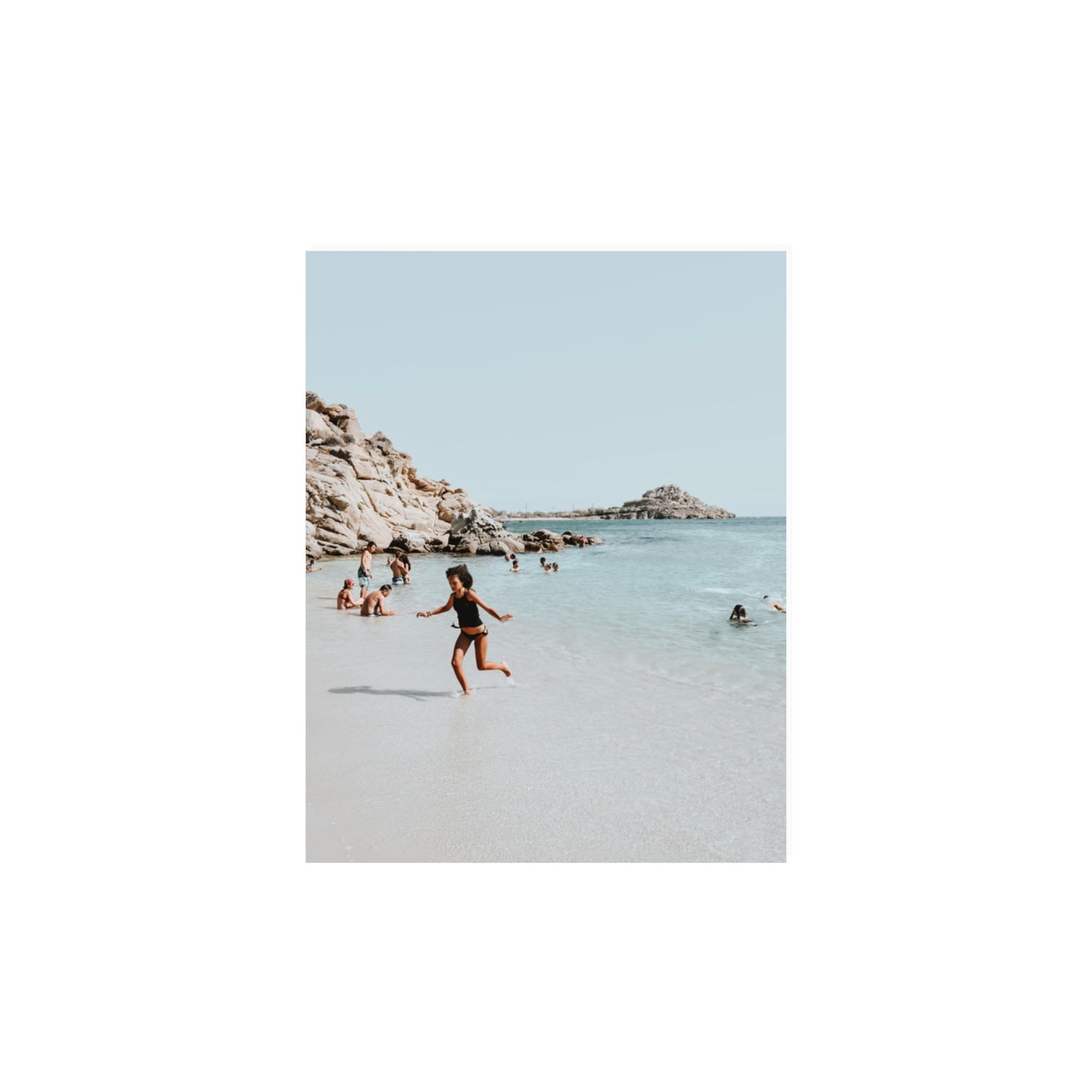 Skipping Angel Mykonos Greek island decor wall art 11 x 14 in unframed fine art print