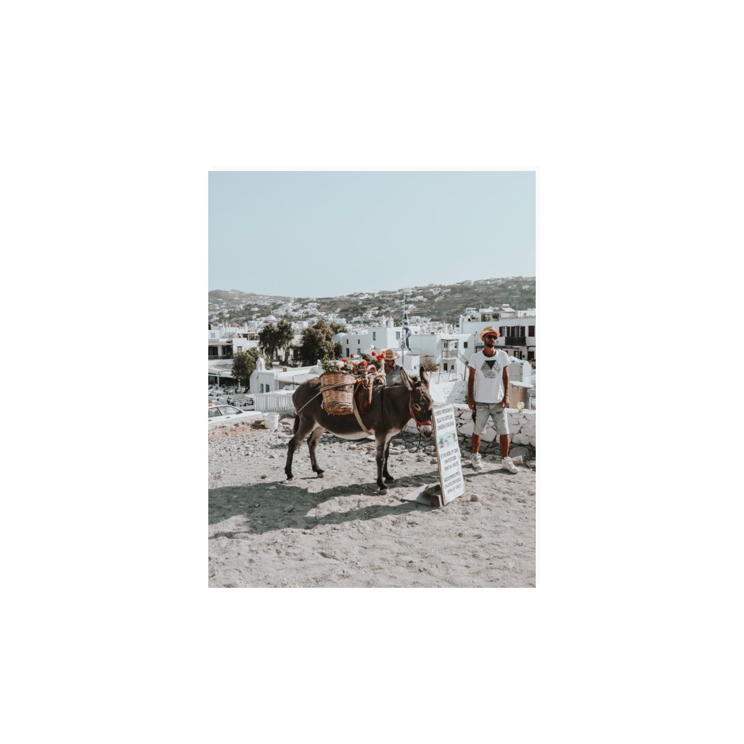 Let The Journey Begin Mykonos Greek island wall art 11 x 14 in unframed fine art print