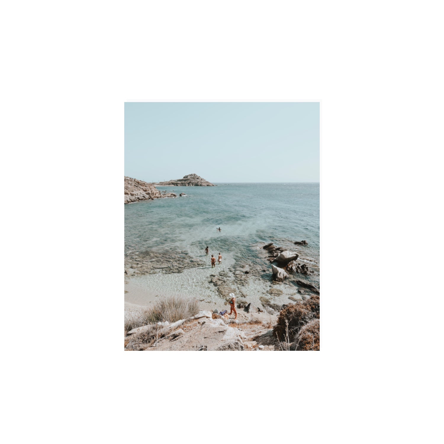 Explorers Mykonos Greek island wall art 11 x 14 in unframed fine art print