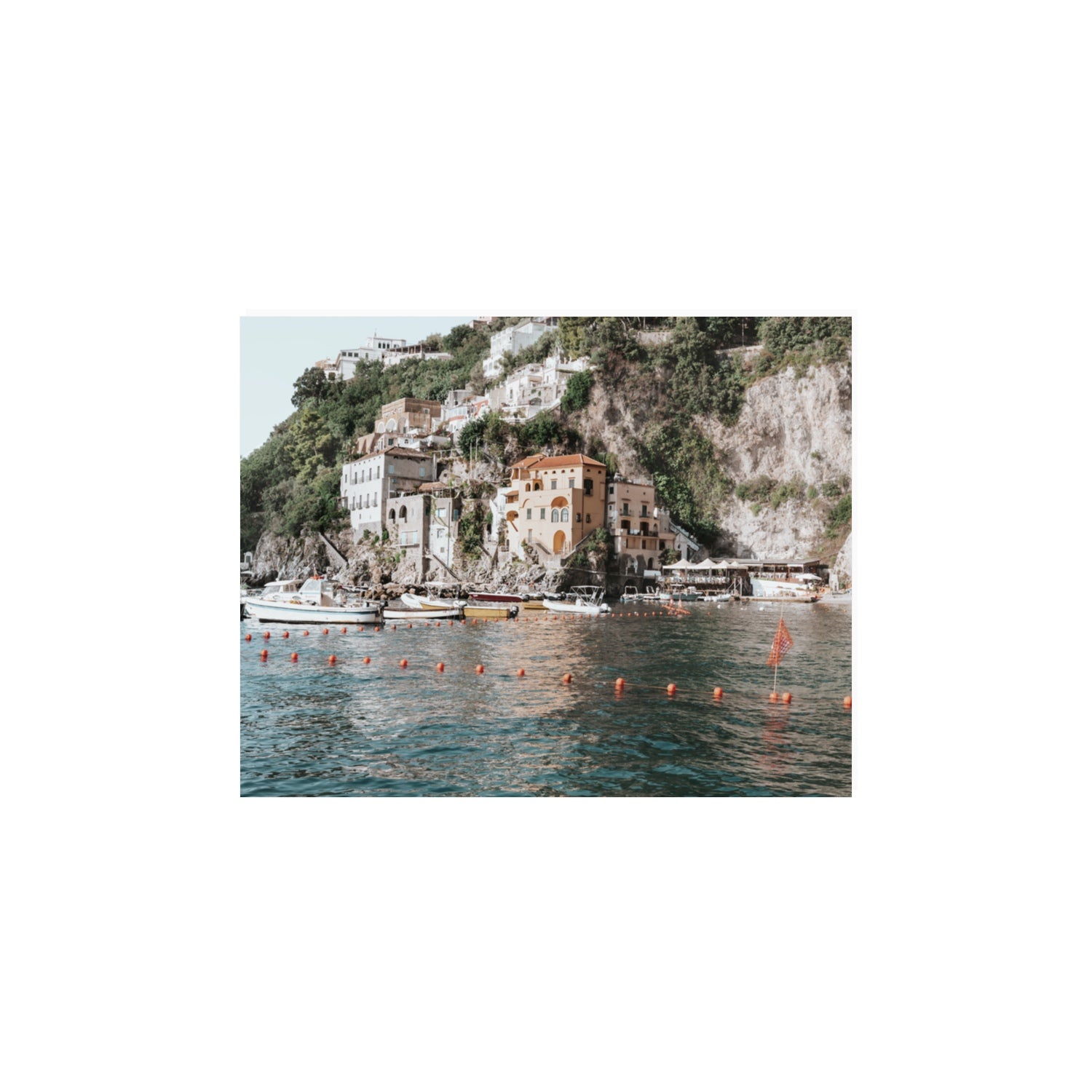 Amalfi Villas fine art print, Amalfi, Italy, coastal scenes artwork, 11 x 14 in, Unframed, Fine Art Print