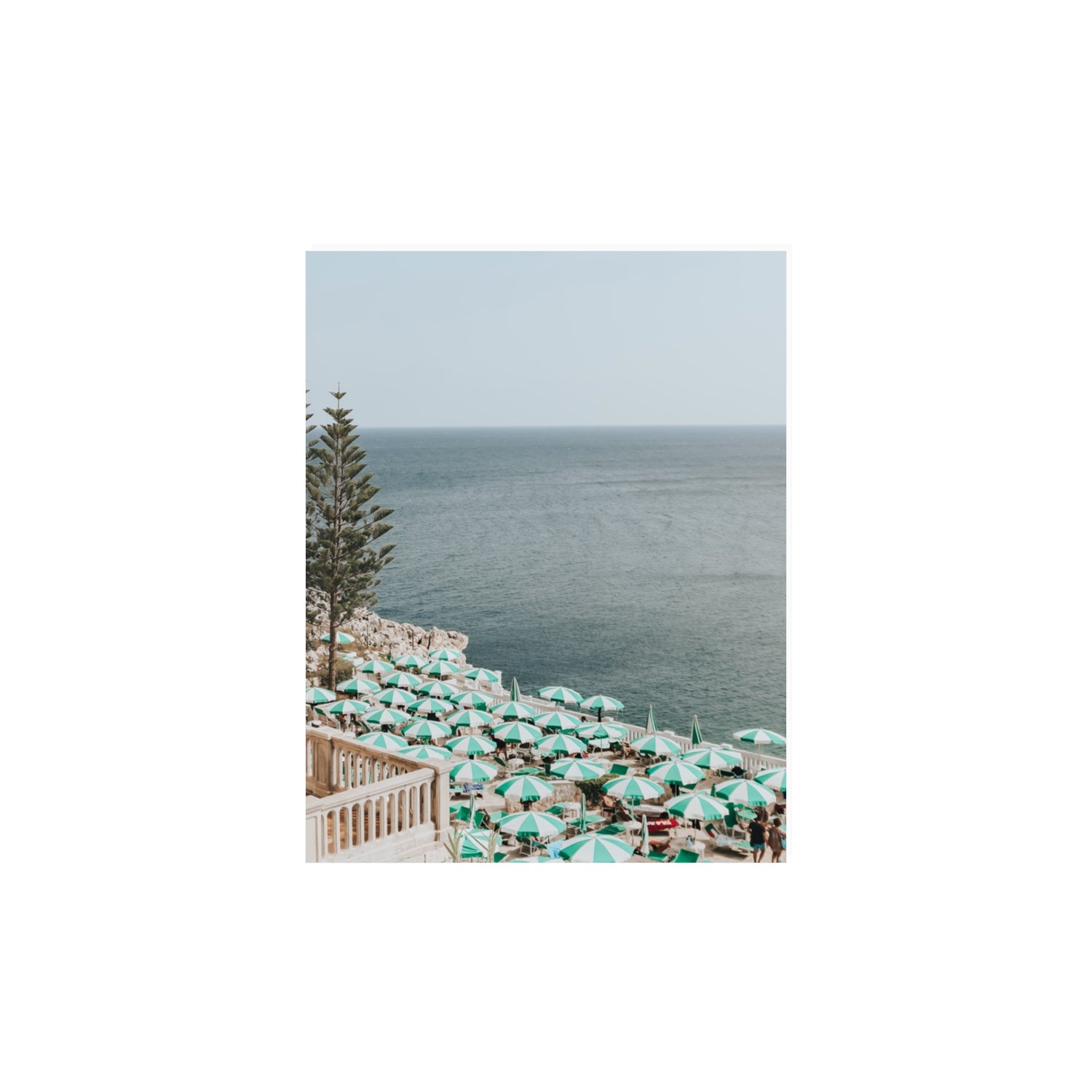 Sun-drenched Stripes Puglia beach coastal wall art 11 x 14 in unframed fine art print