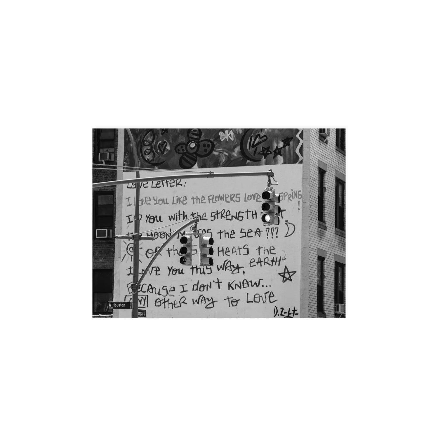 Love Letter New York NYC Black & White wall art 12 x 16 in unframed fine art print
