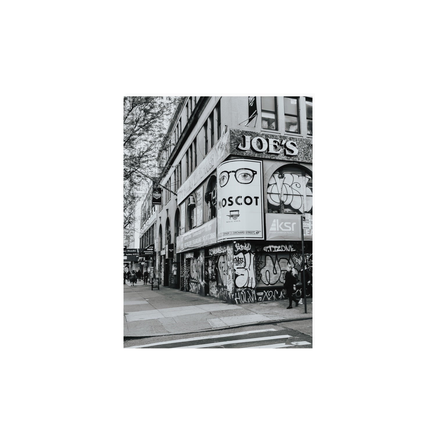 Lower East Side Murals New York NYC Black & White wall art 12 x 16 in unframed fine art print
