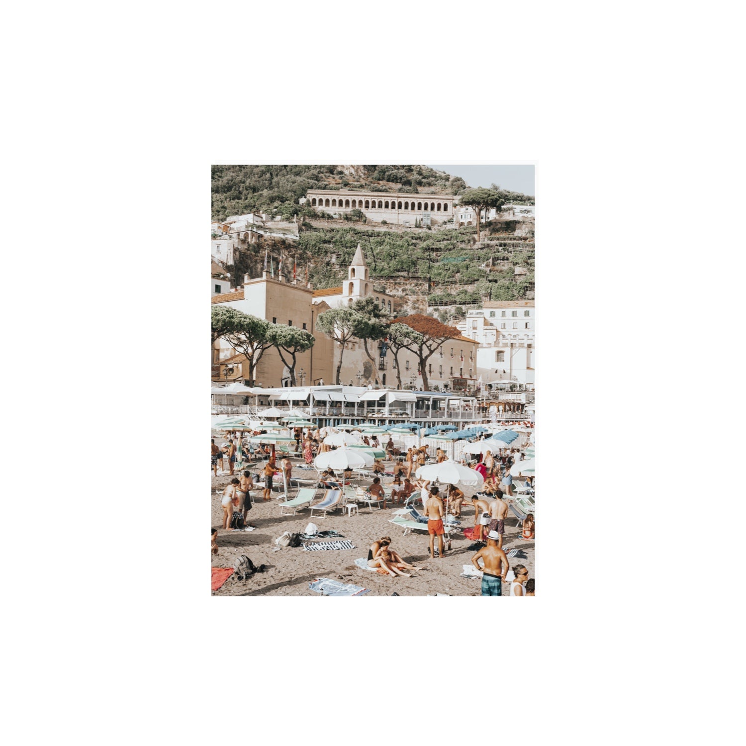 Festa In Spiaggia Amalfi coastal wall art 12 x 16 in unframed fine art print