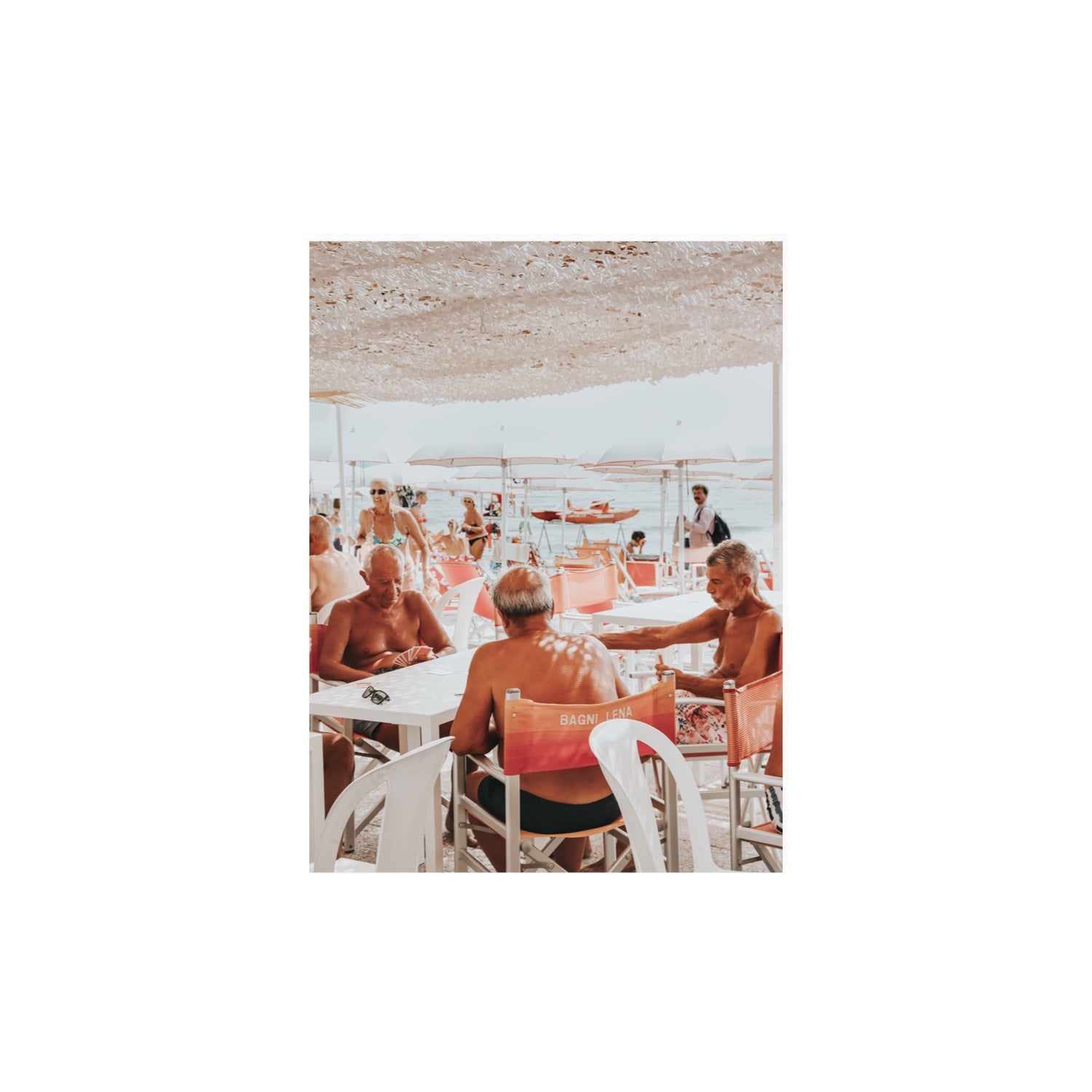 The Players fine art print, Alassio, Italy, 12 x 16 in, Unframed, Fine Art Print