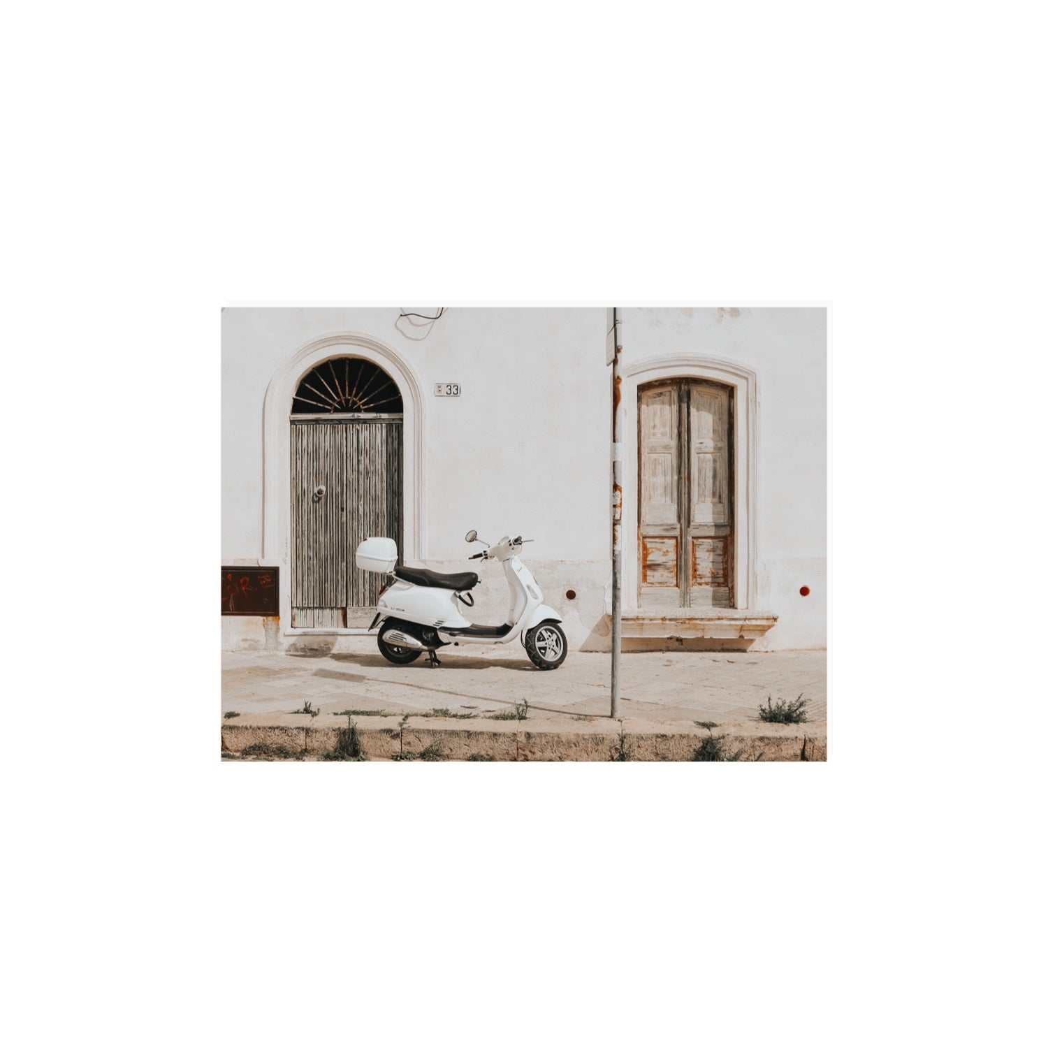 Vespa Nostalgia Puglia Italian wall art 12 x 16 in unframed fine art print