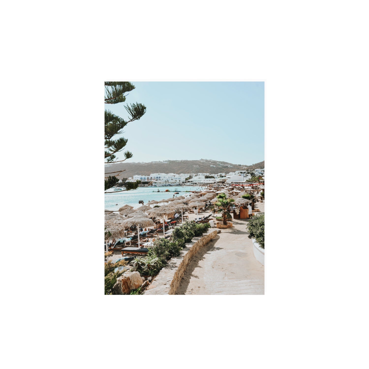 All Roads Lead To The Beach Mykonos Greek island wall art 12 x 16 in unframed fine art print