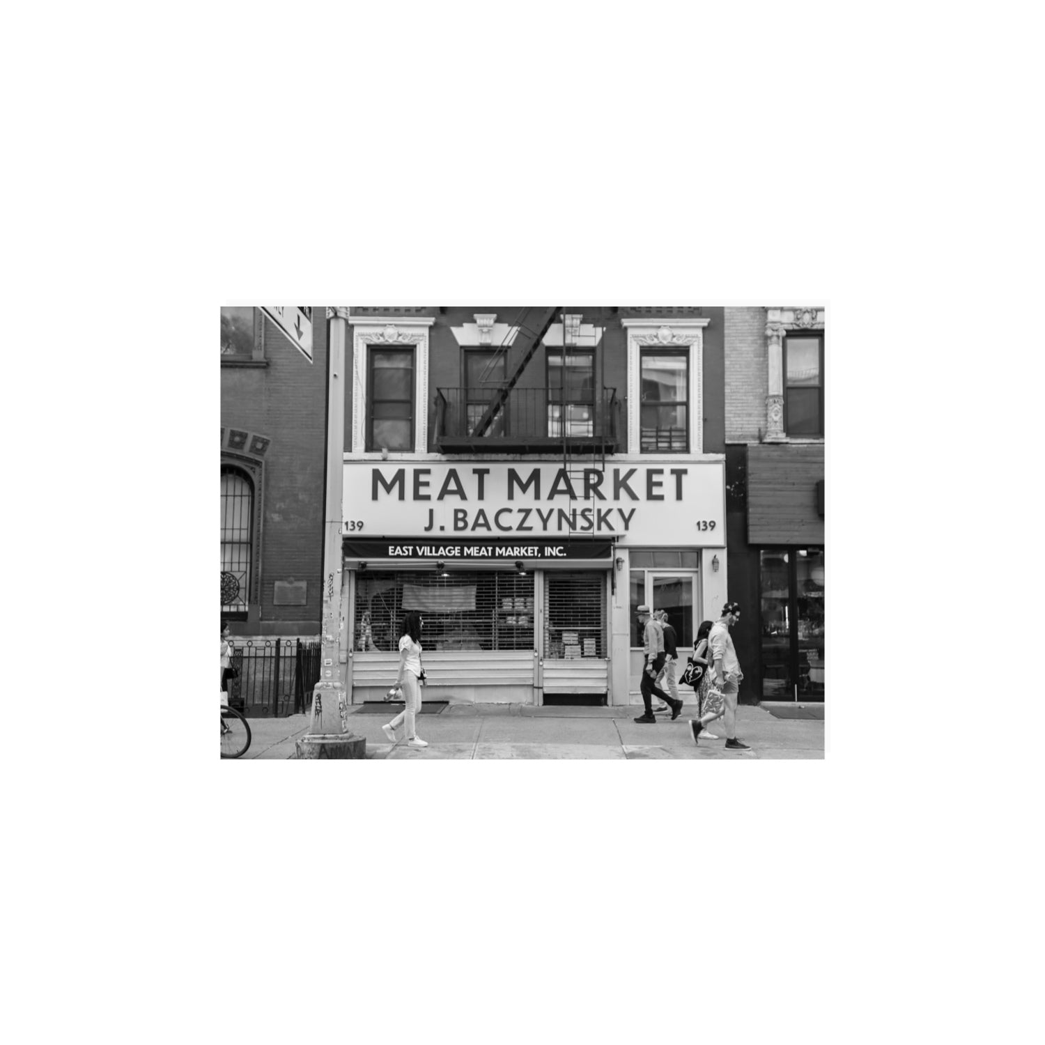 Meat District New York NYC Black & White wall art 12 x 16 in unframed fine art print