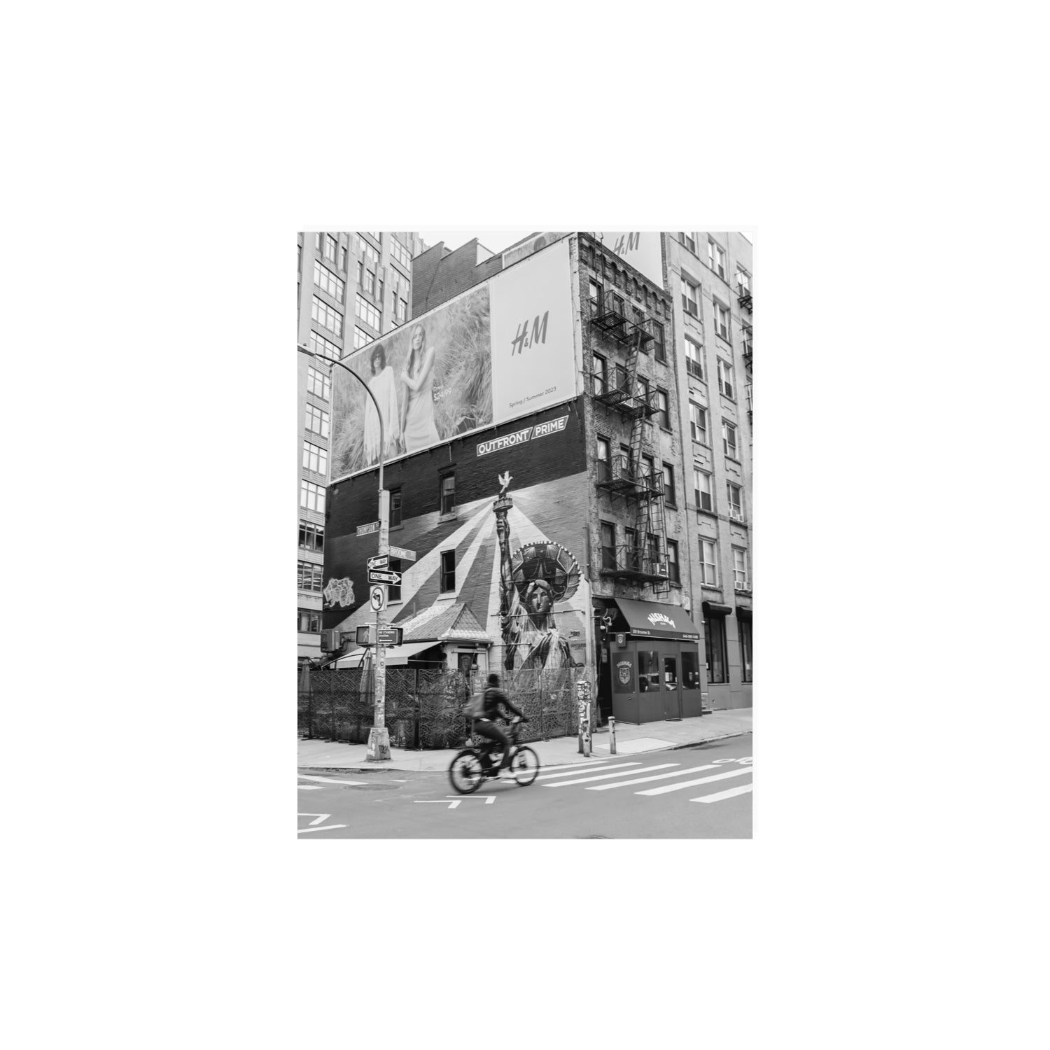 Shadows Of Liberty New York NYC Black & White wall art 12 x 16 in unframed fine art print