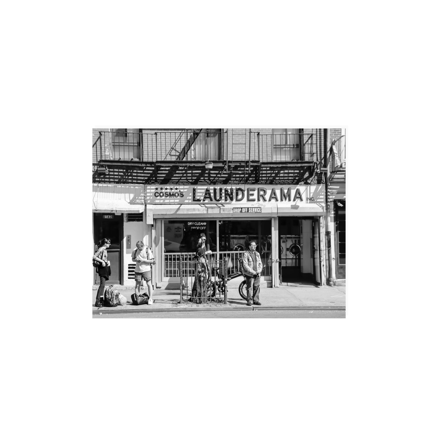Launderama New York NYC Black & White wall art 12 x 16 in unframed fine art print
