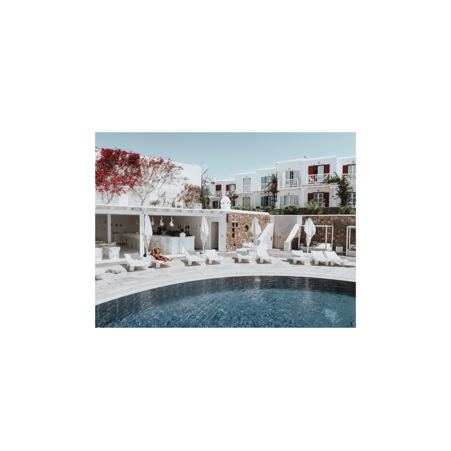 Got The First Lounge fine art print, Mykonos, Greece, 12 x 16 in, Unframed, Fine Art Print