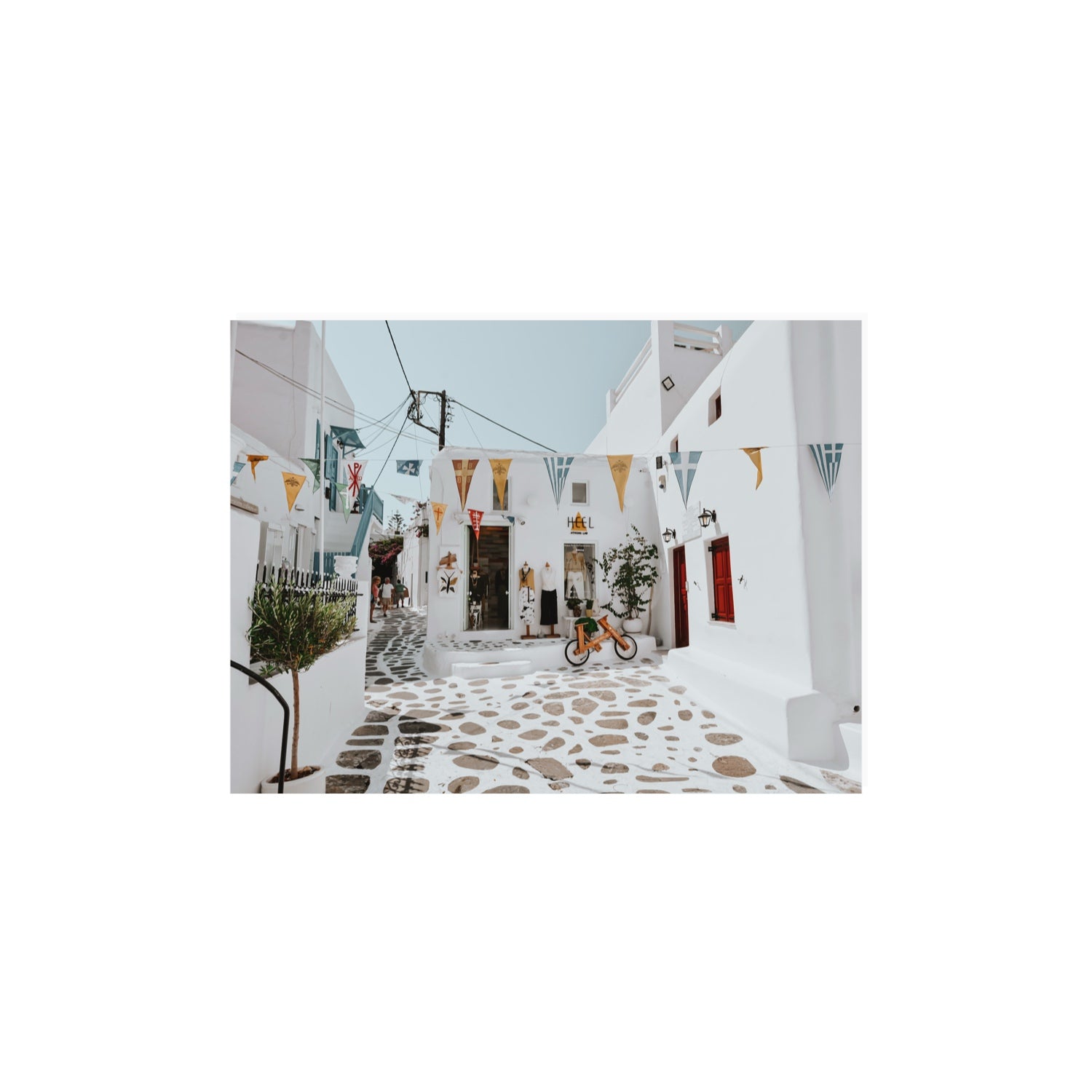 Cruising The Streets Mykonos Greek island wall art 12 x 16 in unframed fine art print
