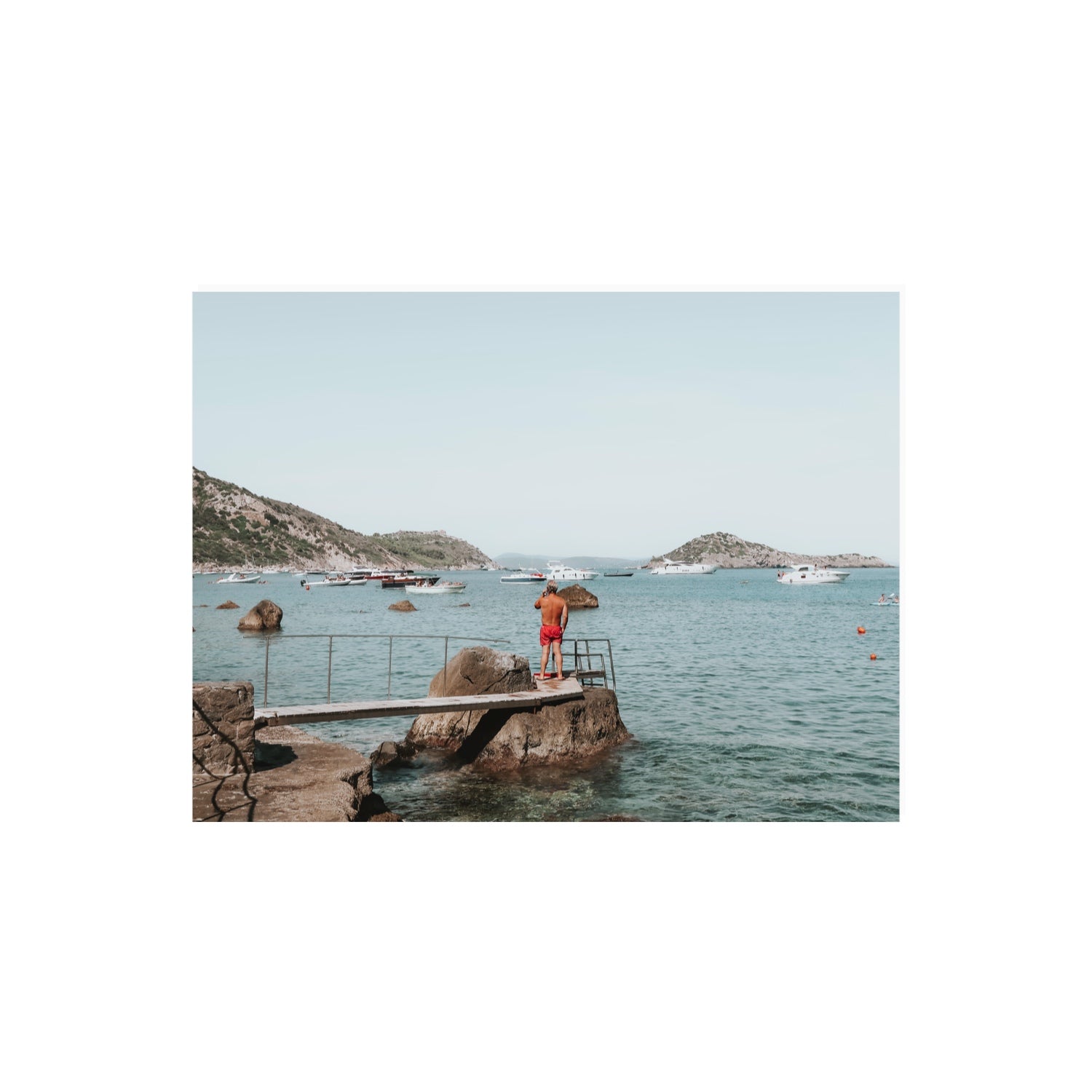 Out Of Office Tuscany coastal Italian wall art 18 x 24 in unframed fine art print