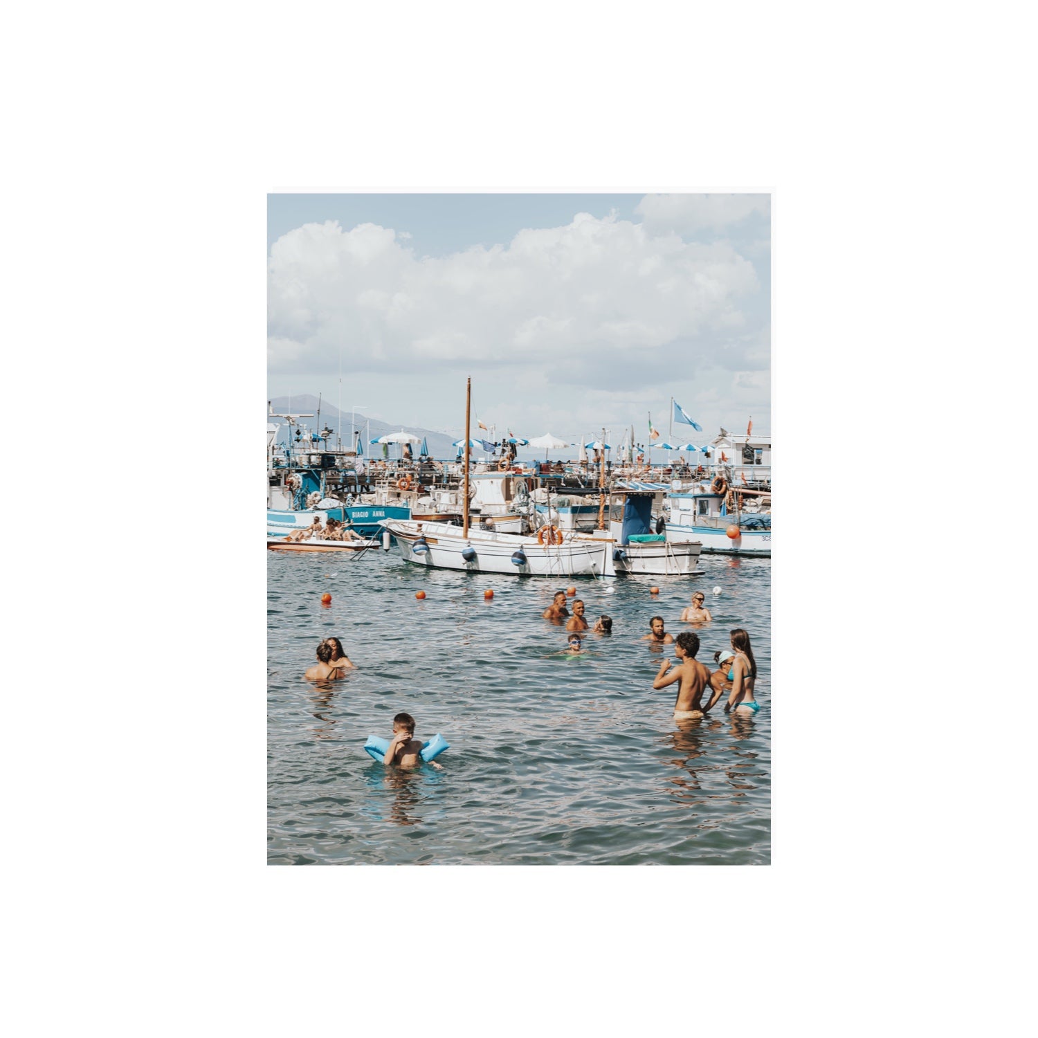 Vacanze Italiane Sorrento Italian coastal wall art 18 x 24 in unframed fine art print