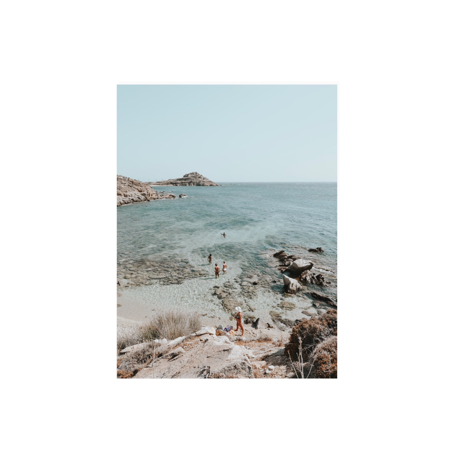 Explorers Mykonos Greek island wall art 18 x 24 in unframed fine art print