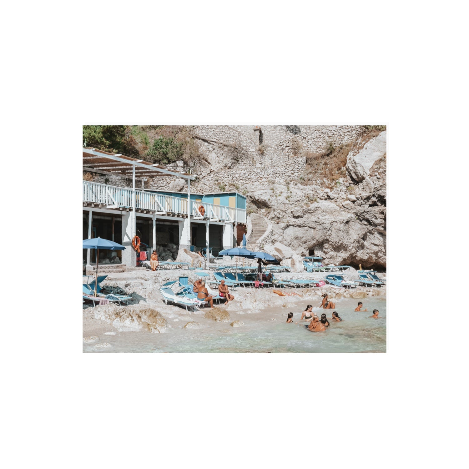 Beachside Bronze fine art print, Capri, Italy, 18 x 24 in, Unframed, Fine Art Print