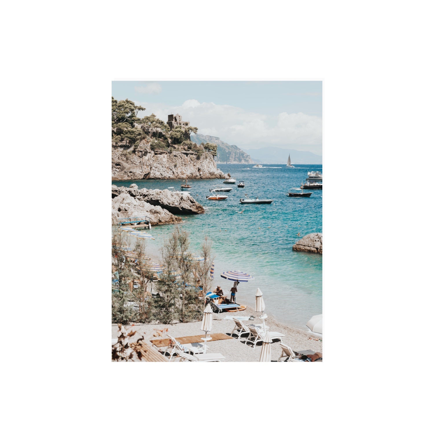 Sizzling Summer Days Amalfi coastal wall art 18 x 24 in unframed fine art print