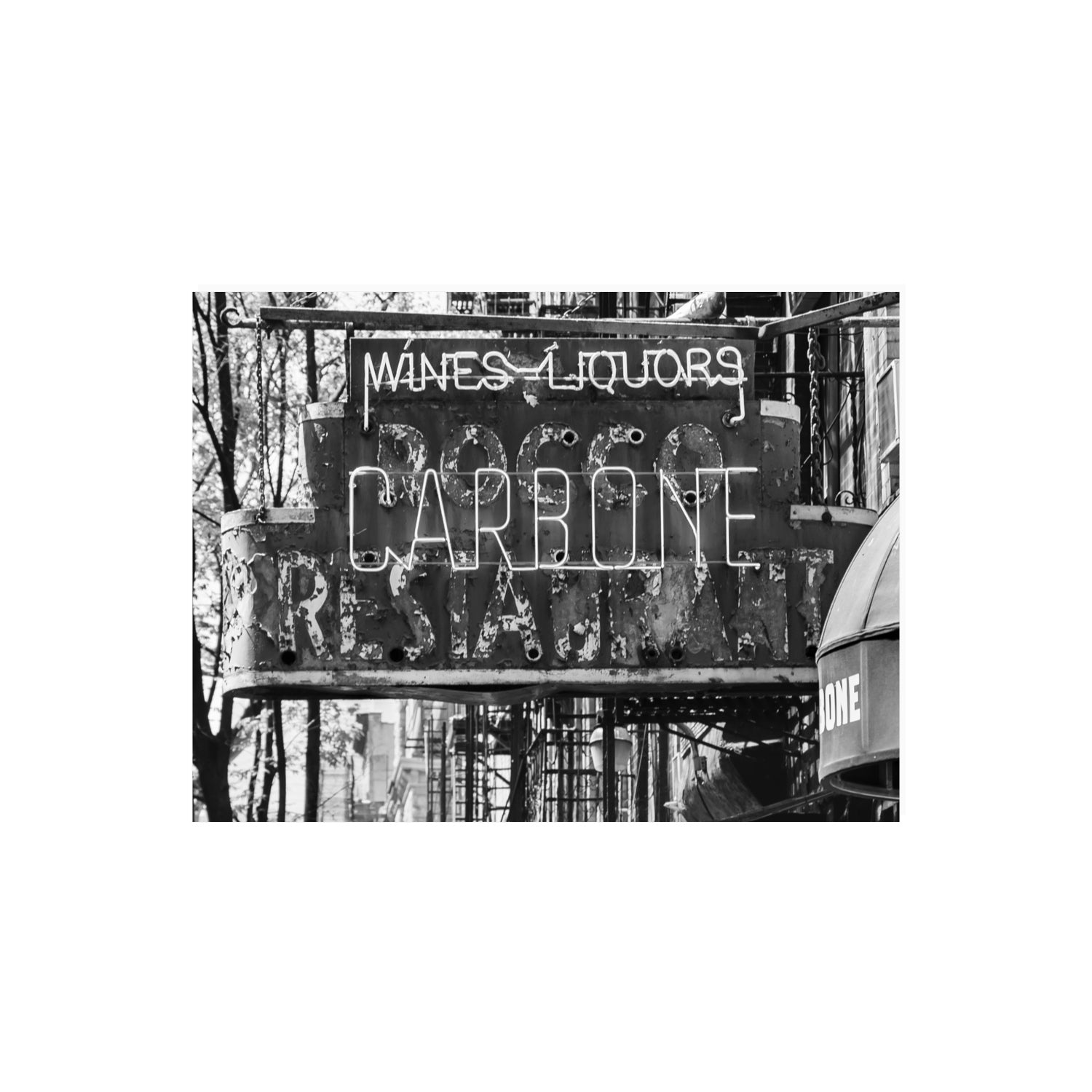 Thompson Street New York NYC Black & White wall art 18 x 24 in unframed fine art print