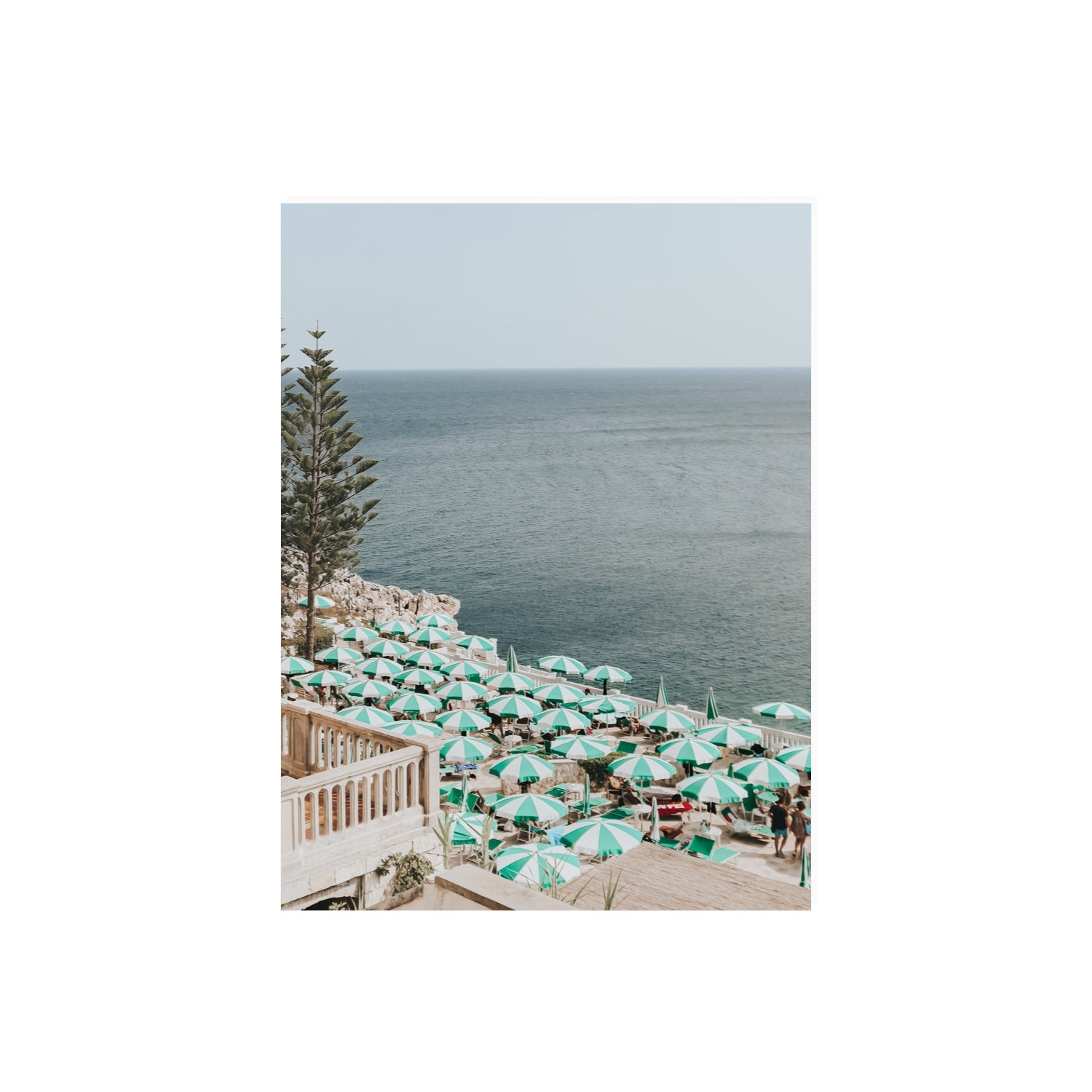 Sun-drenched Stripes Puglia beach coastal wall art 18 x 24 in unframed fine art print