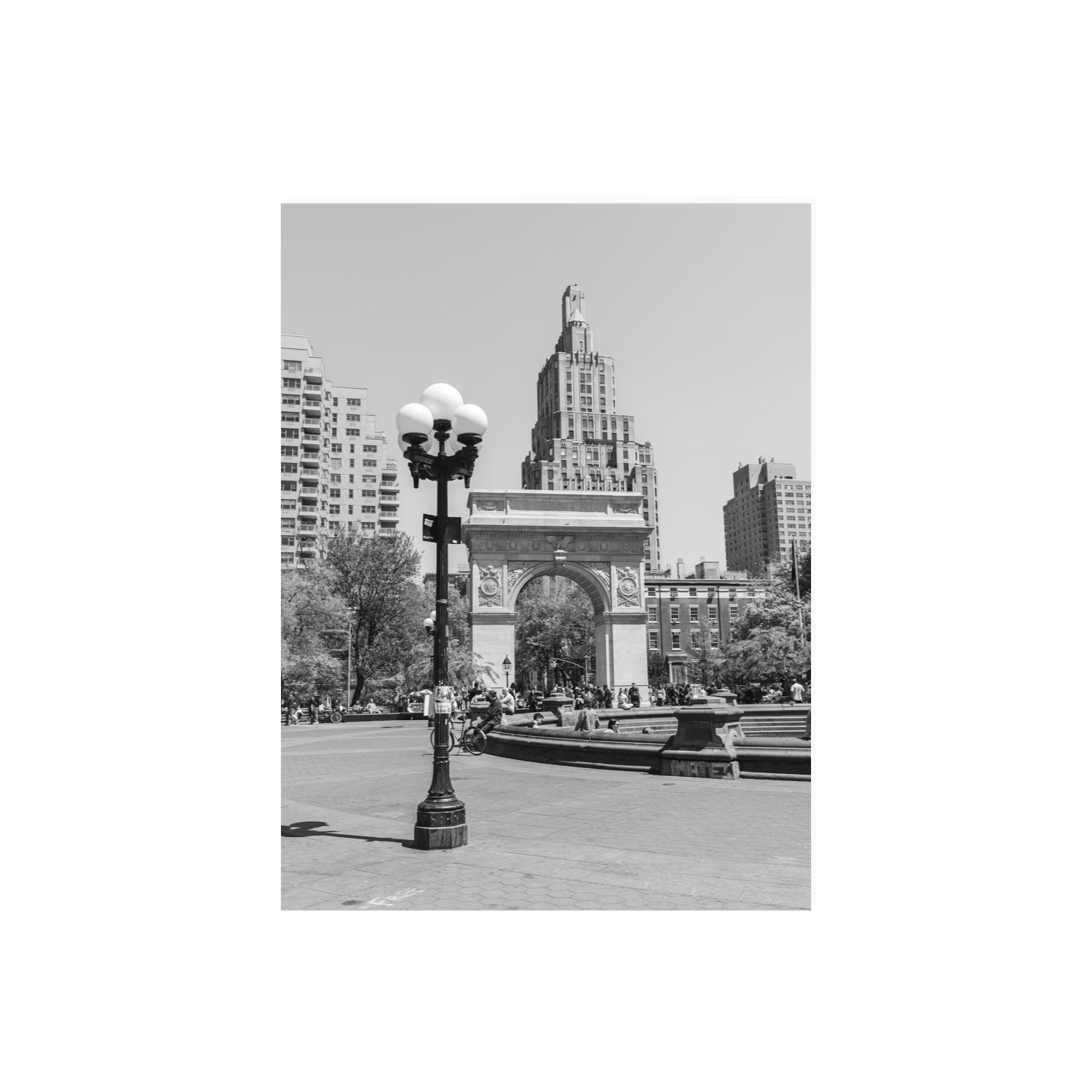 Pole Position New York NYC Black & White wall art 18 x 24 in unframed fine art print