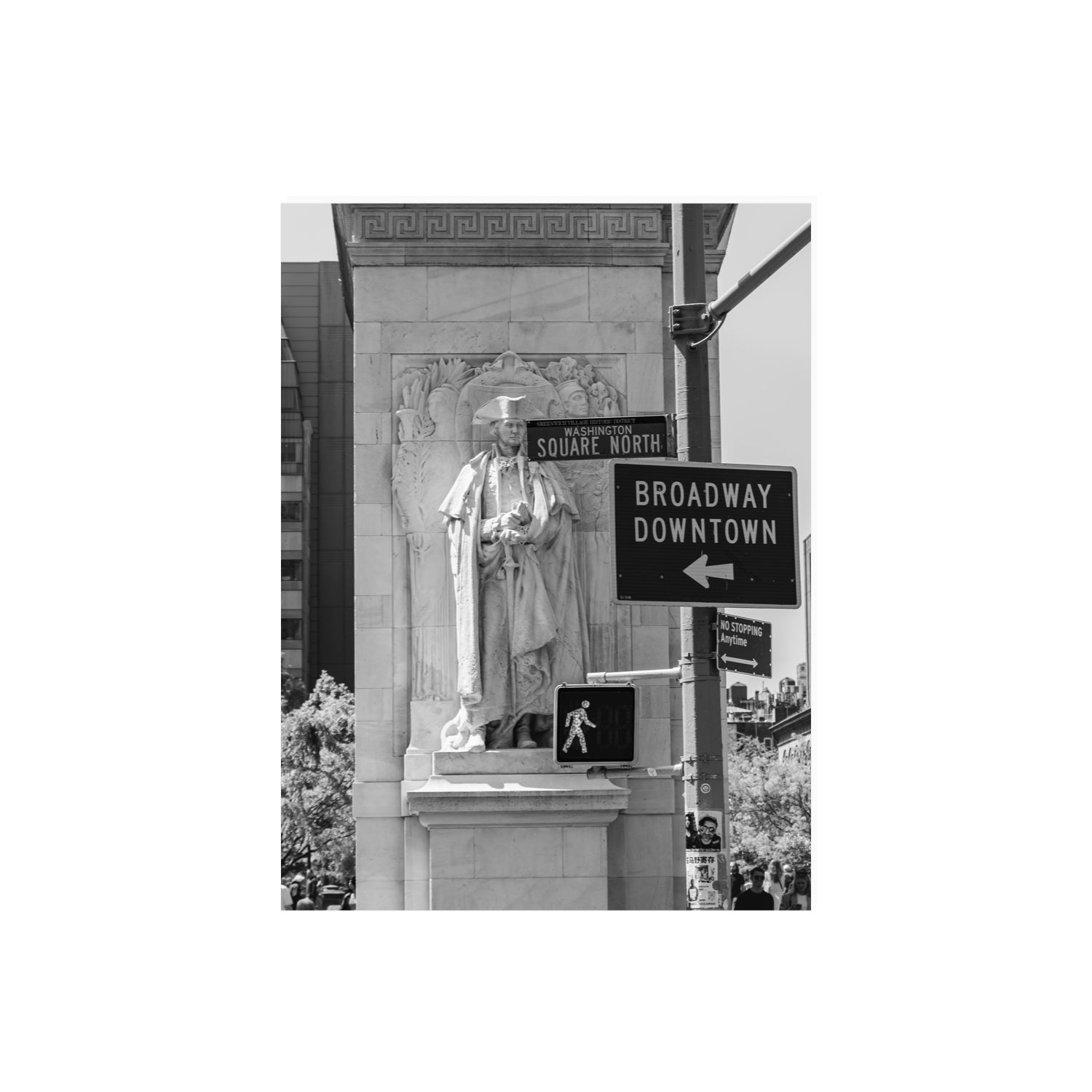 Silent Sentinels New York NYC Black & White wall art 18 x 24 in unframed fine art print