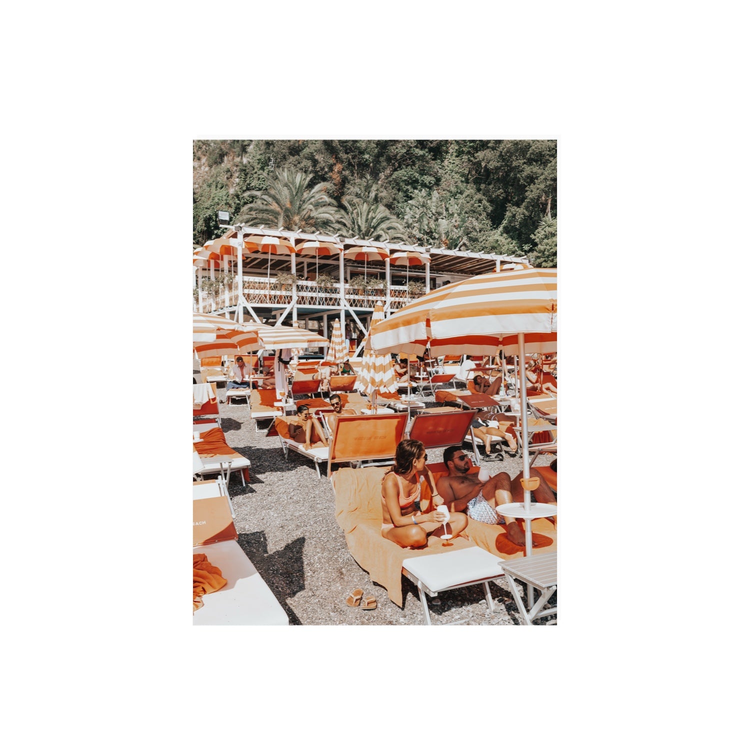 Lounging In Lido fine art print, Positano, Italy, 18 x 24 in, Unframed, Fine Art Print