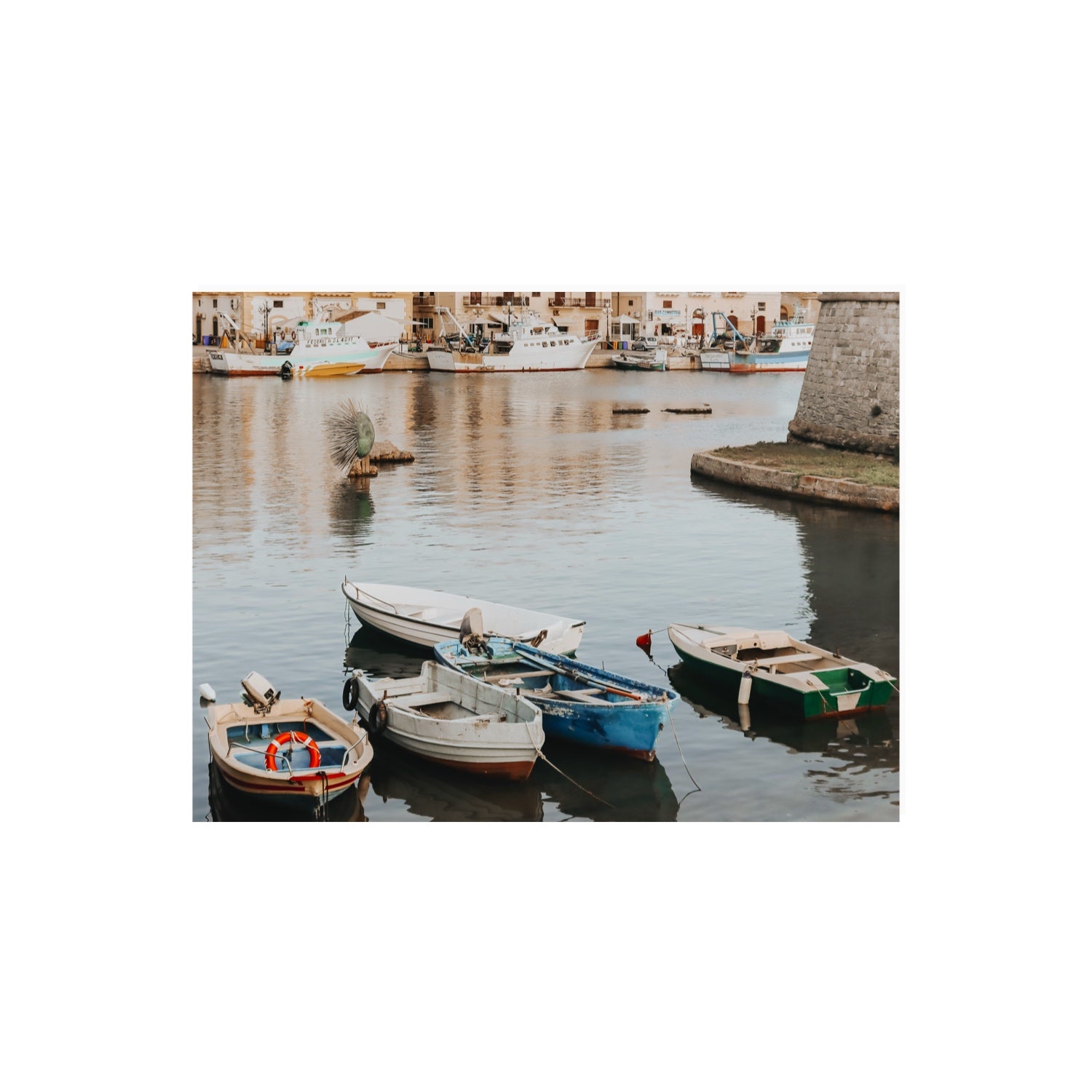 Cinque Barche Puglia Gallipoli Italian art print 18 x 24 in unframed fine art print