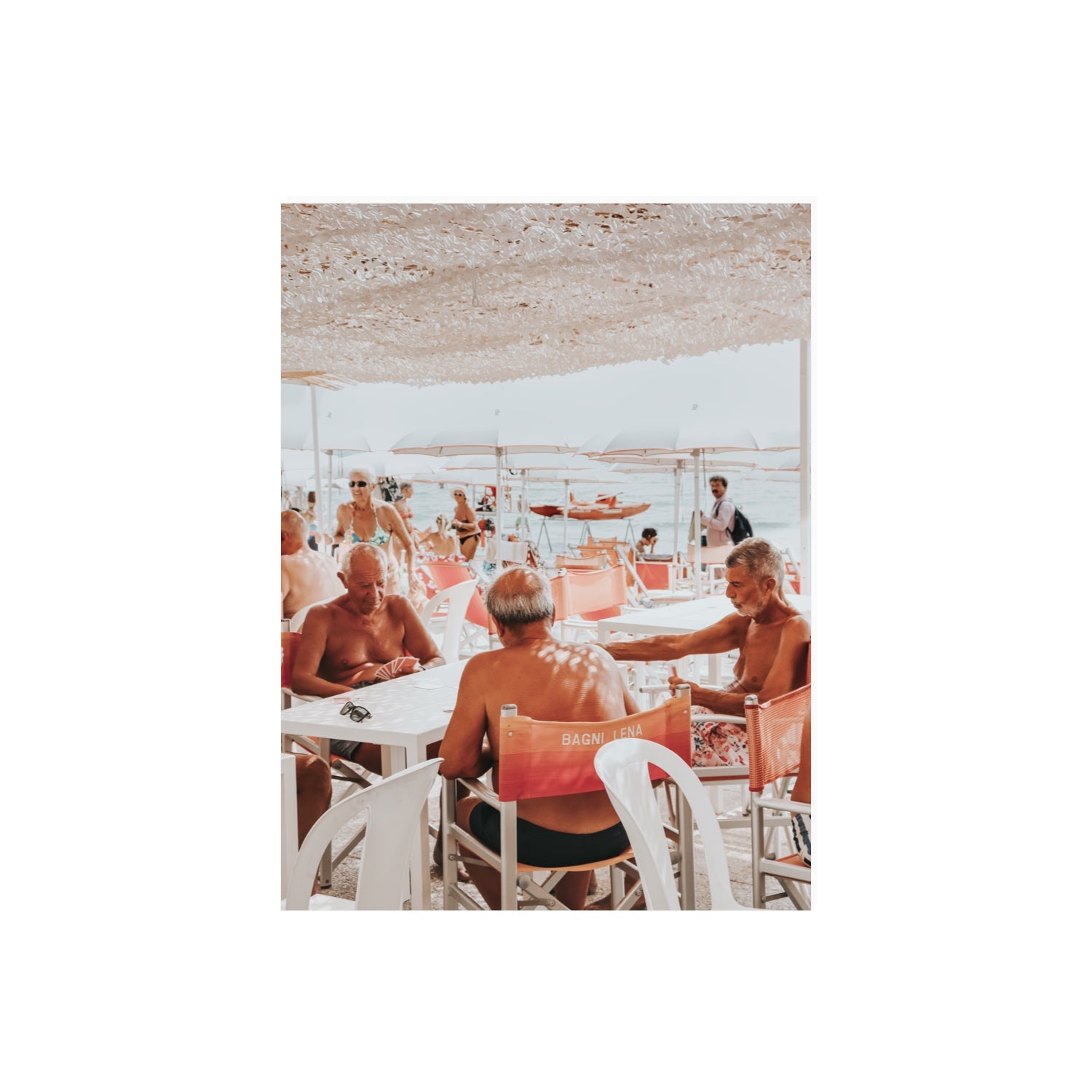 The Players fine art print, Alassio, Italy, 18 x 24 in, Unframed, Fine Art Print