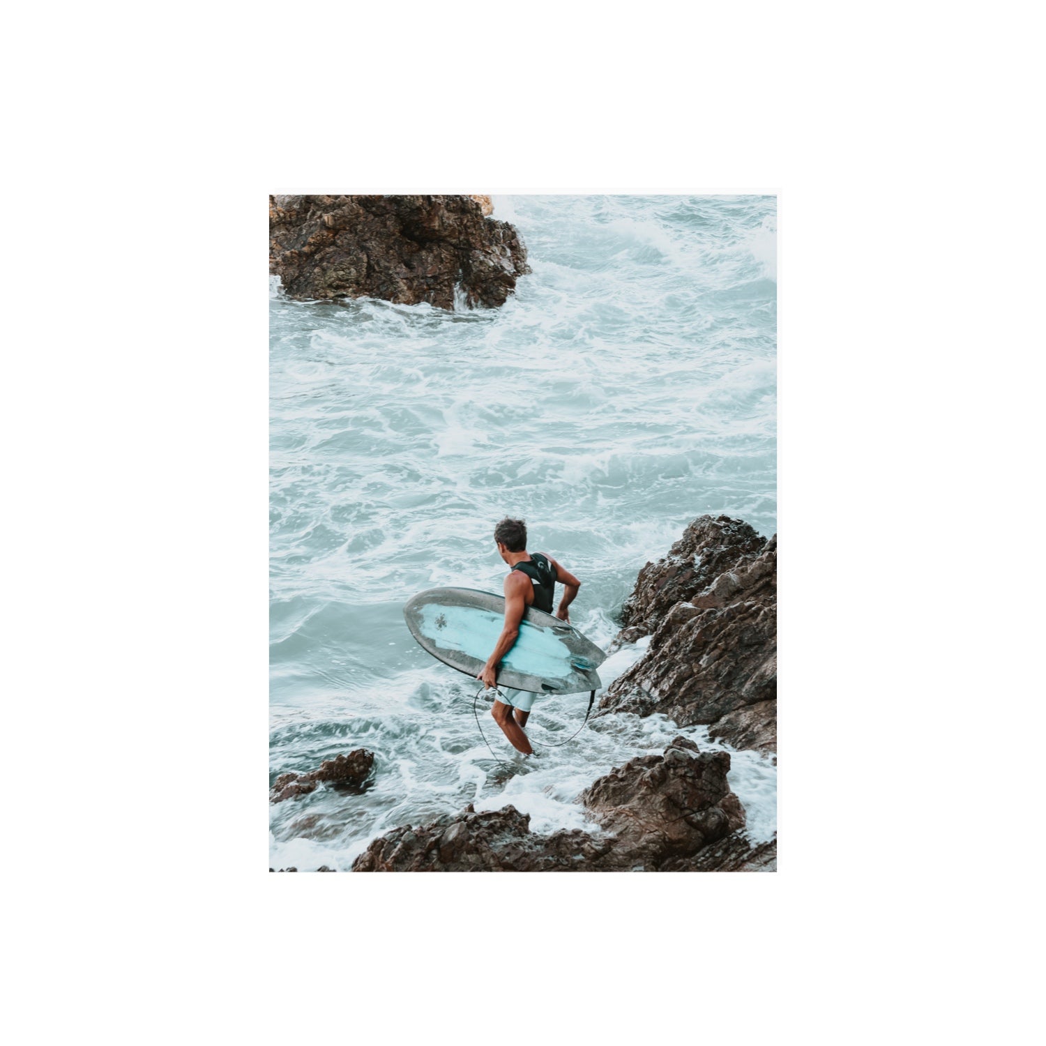 Into The Soup Byron Bay Surf coastal wall art 18 x 24 in unframed fine art print