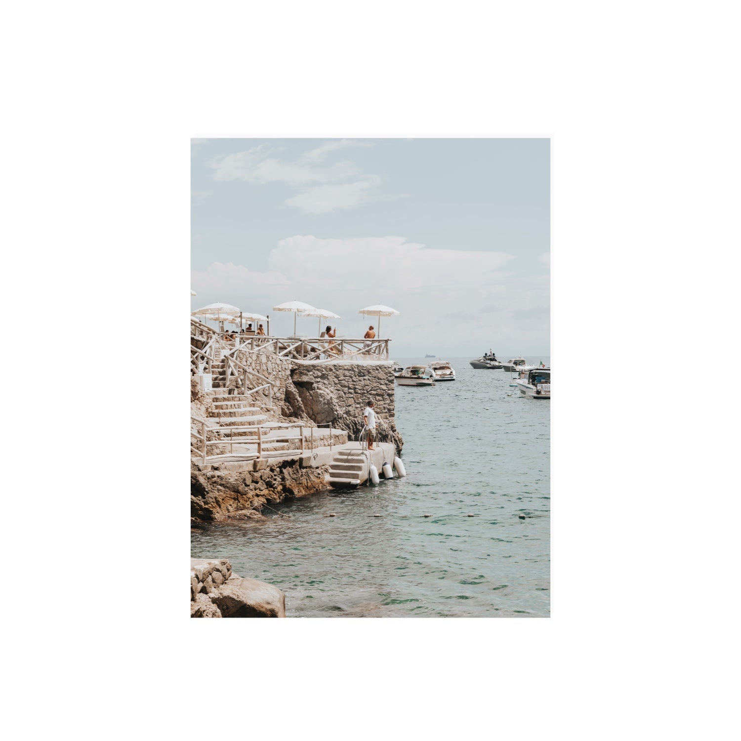 Pier Patrol fine art print, Nerano, Italy, 18 x 24 in, Unframed, Fine Art Print