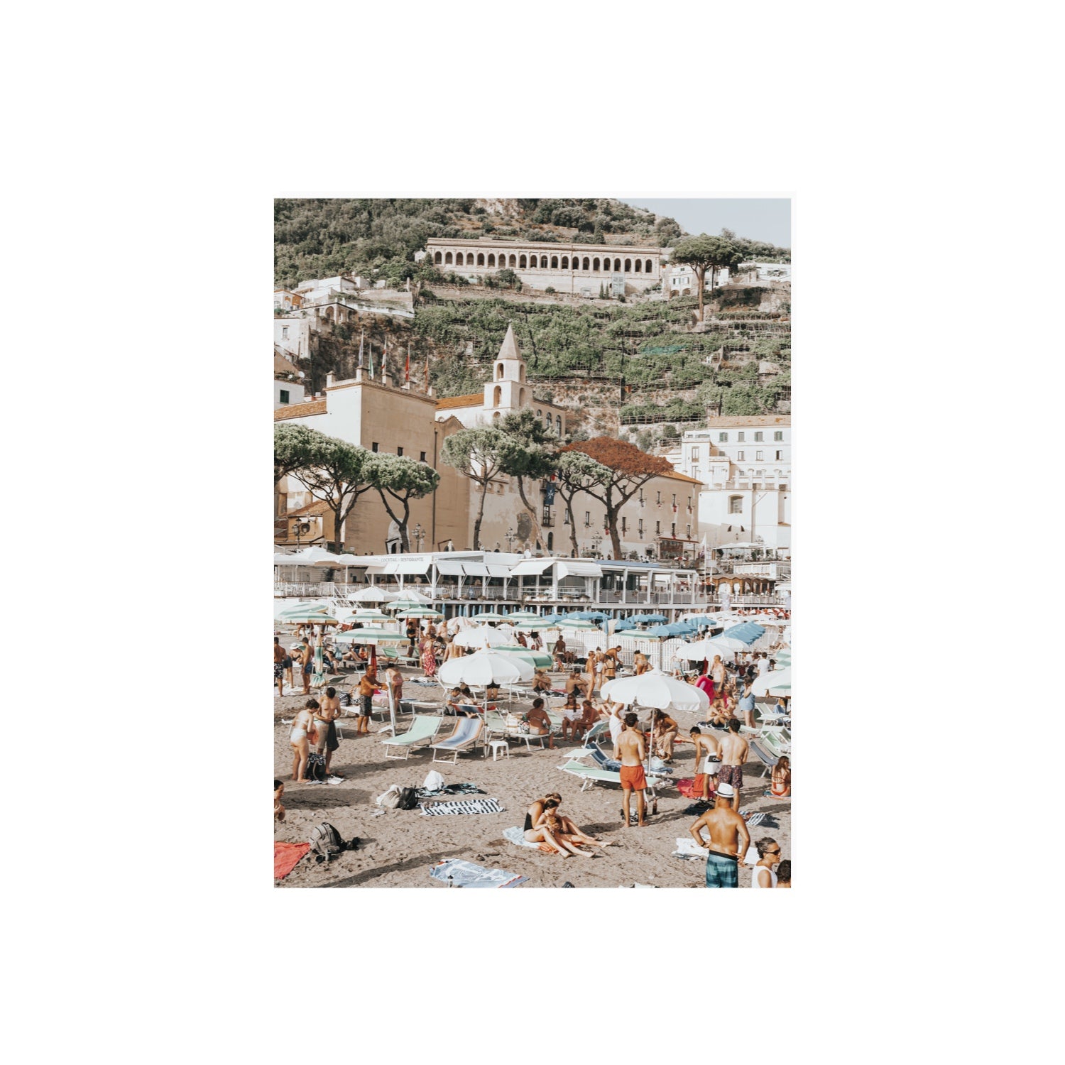 Festa In Spiaggia Amalfi coastal wall art 18 x 24 in unframed fine art print