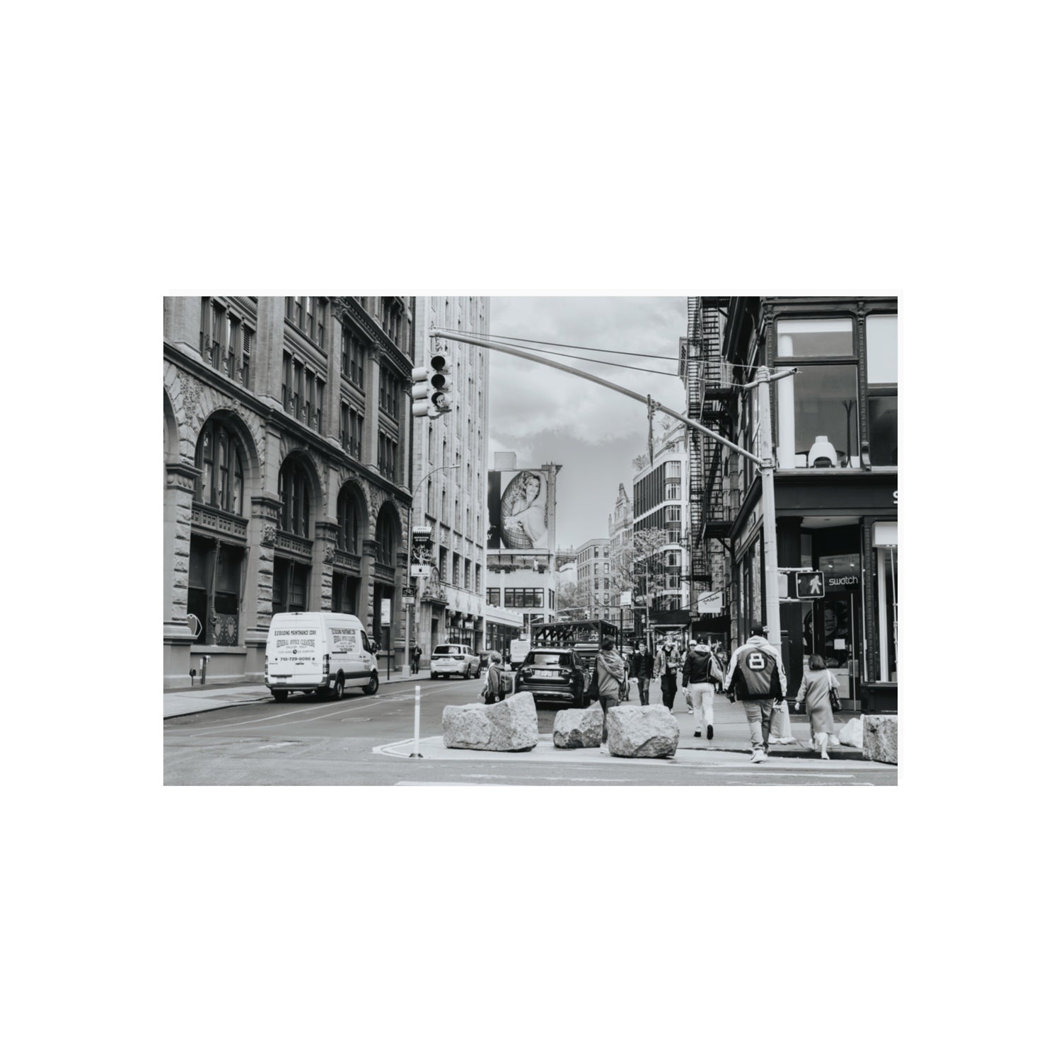 Inkwell Metropolis New York NYC Black & White wall art 20 x 30 in unframed fine art print