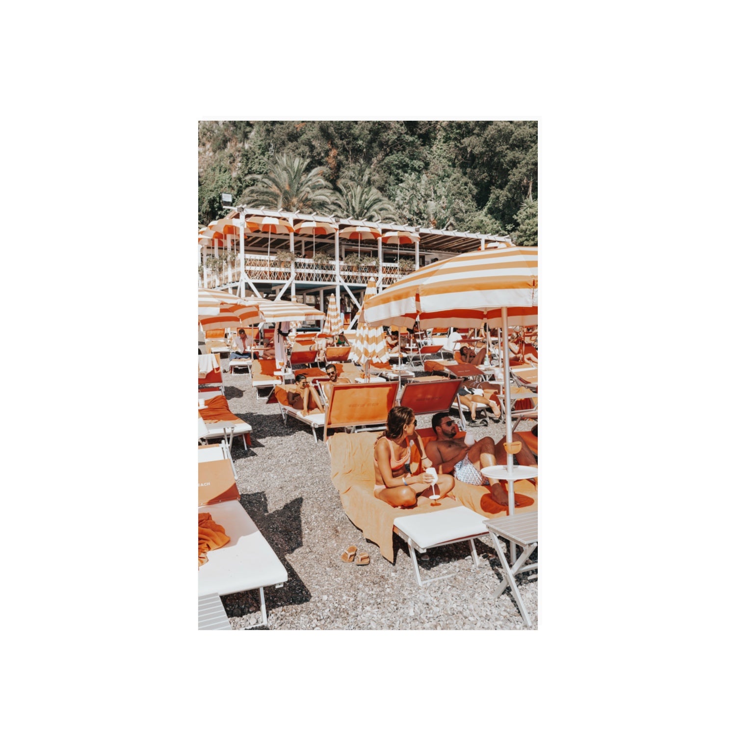 Lounging In Lido fine art print, Positano, Italy, 20 x 30 in, Unframed, Fine Art Print