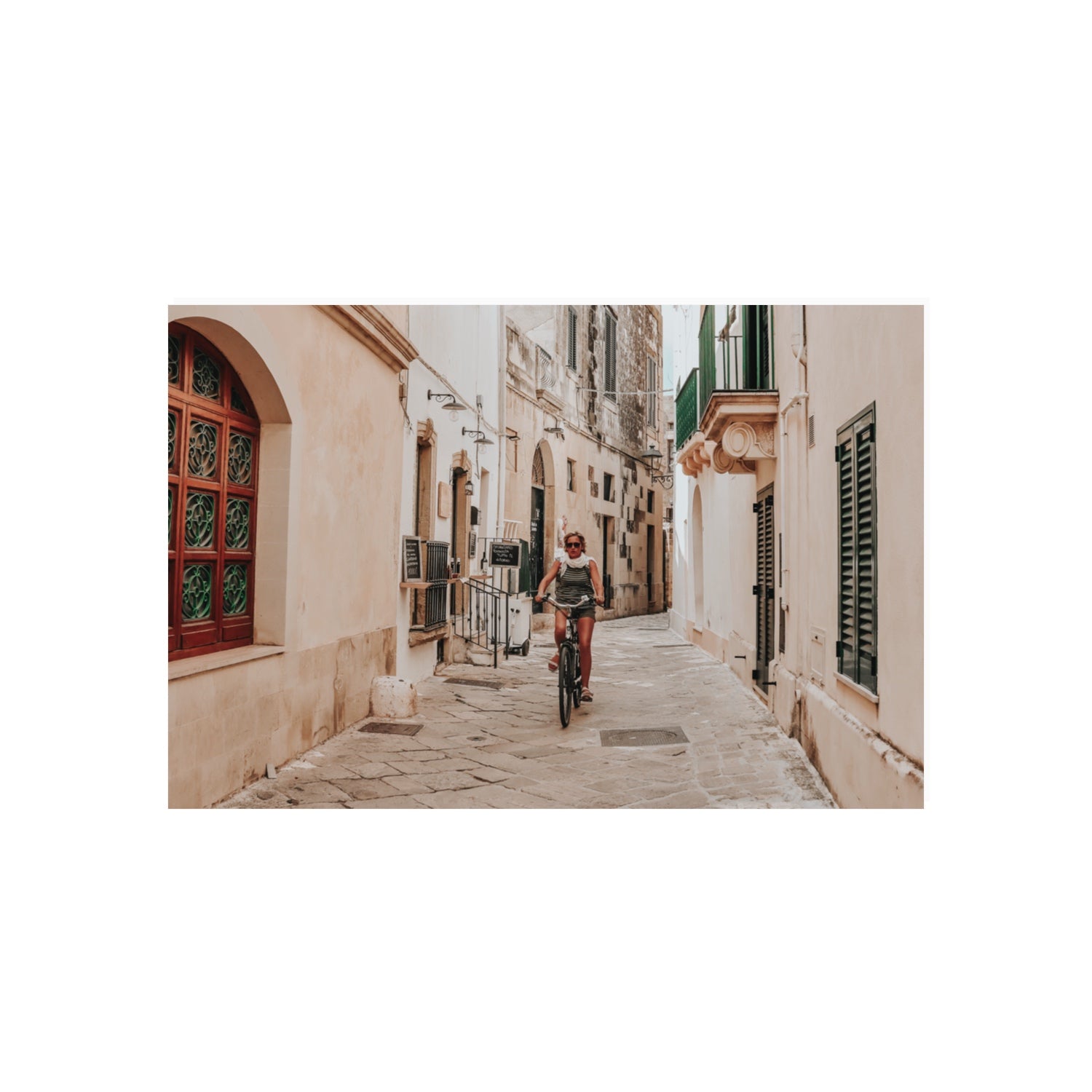 La Donna In Bicicletta Puglia Wall Italian fine art print 20 x 30 in unframed fine art print