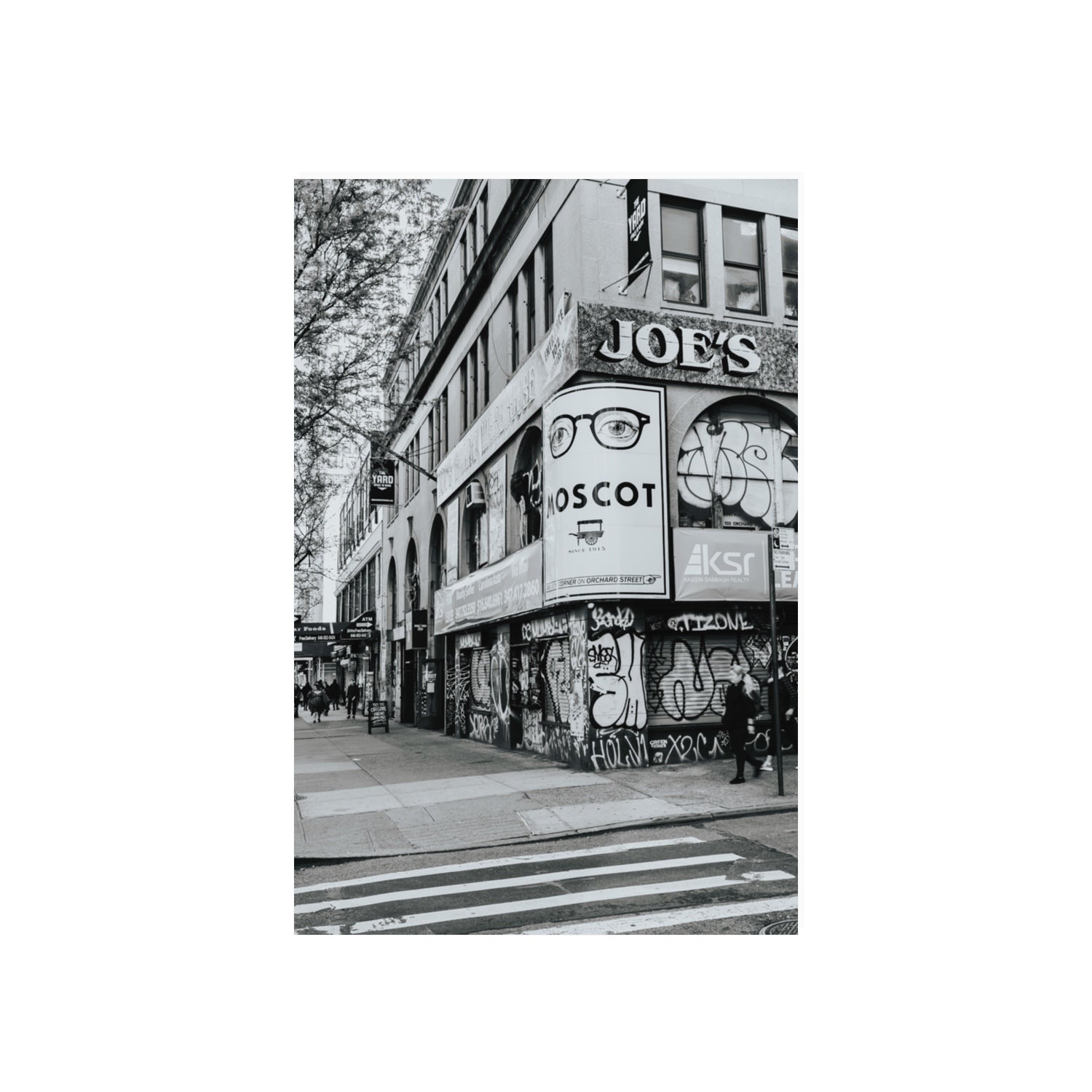 Lower East Side Murals New York NYC Black & White wall art 20 x 30 in unframed fine art print